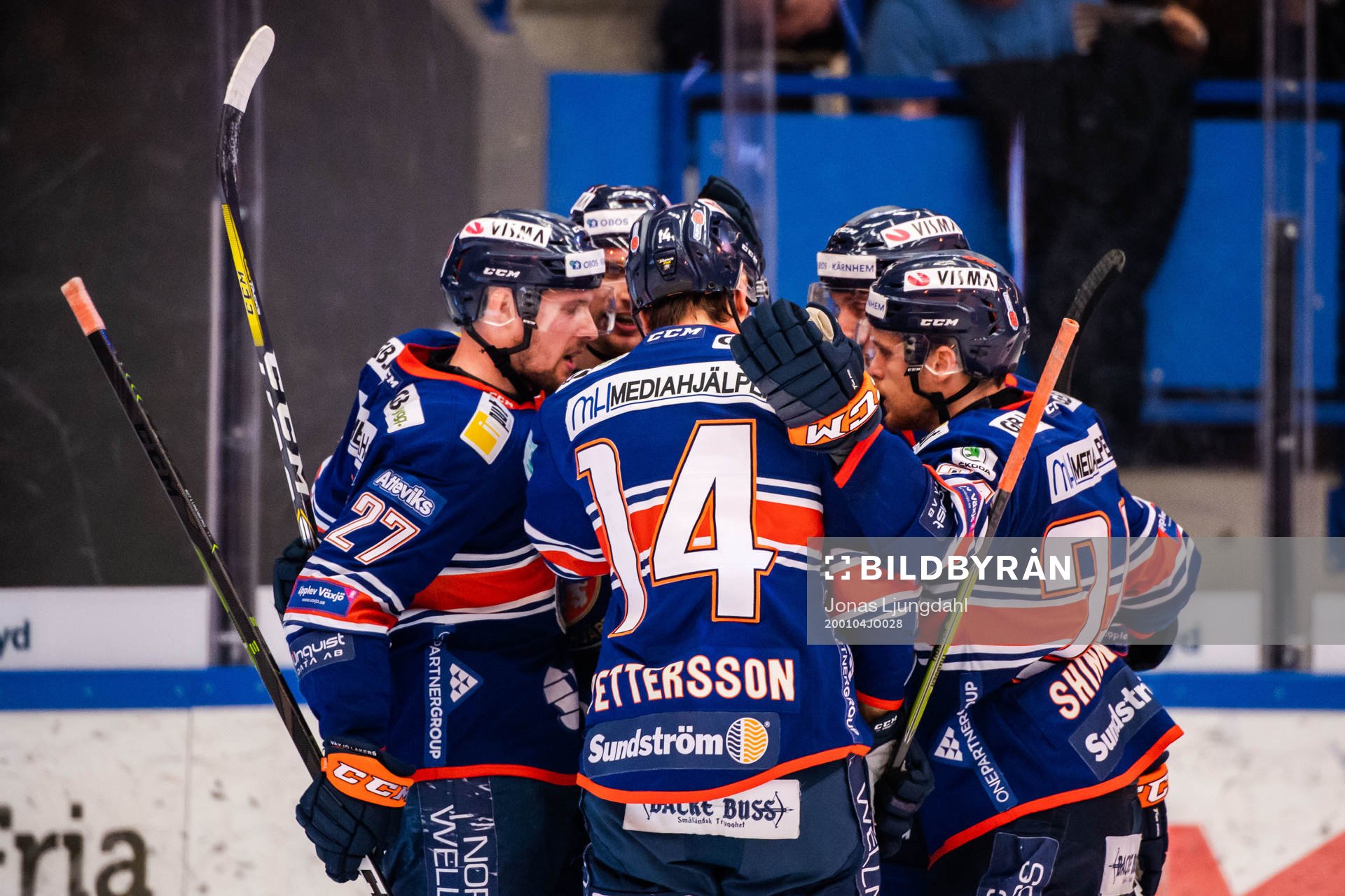 Växjös spelare jublar