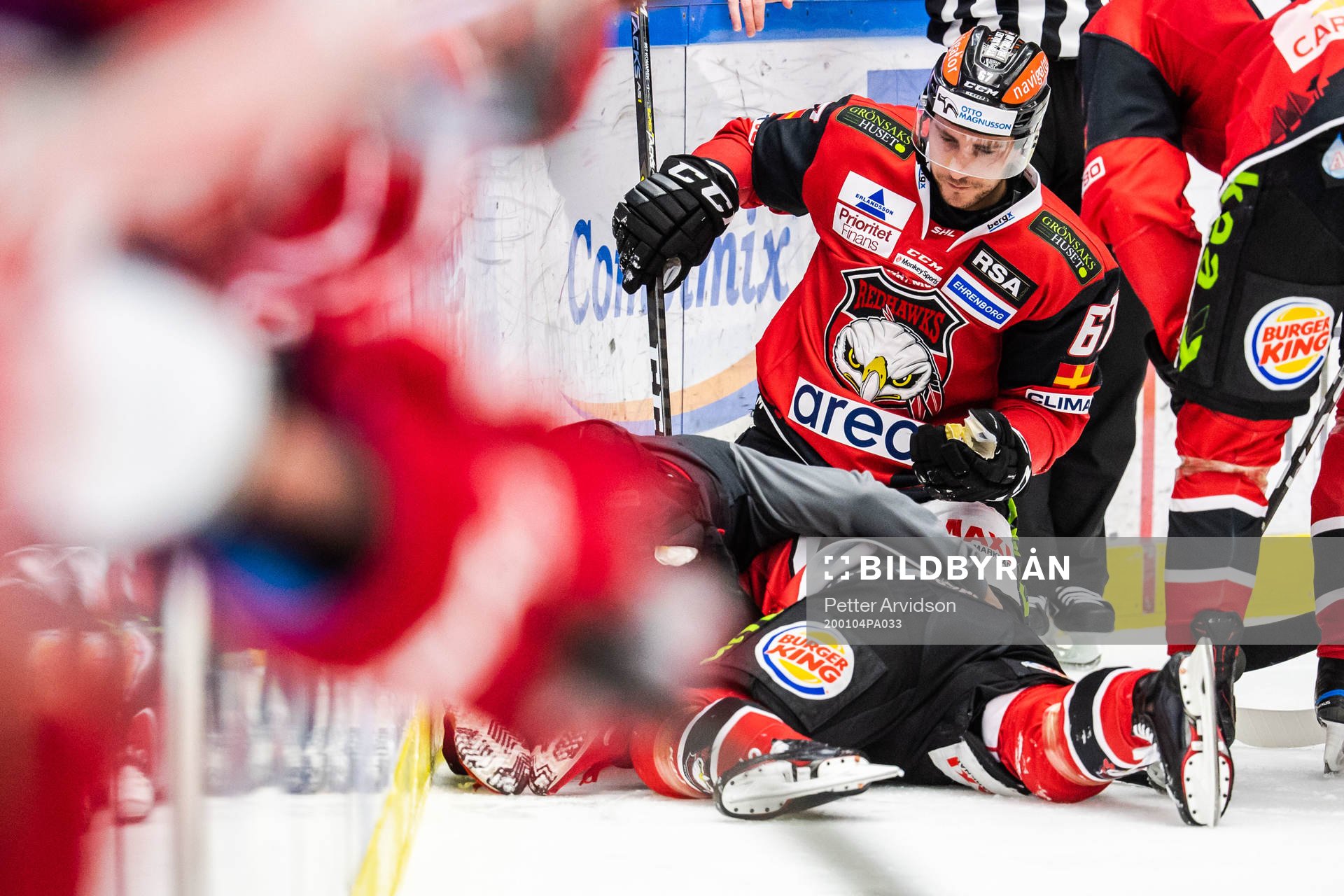 Malmö Redhawks Jesper Jensen har ont