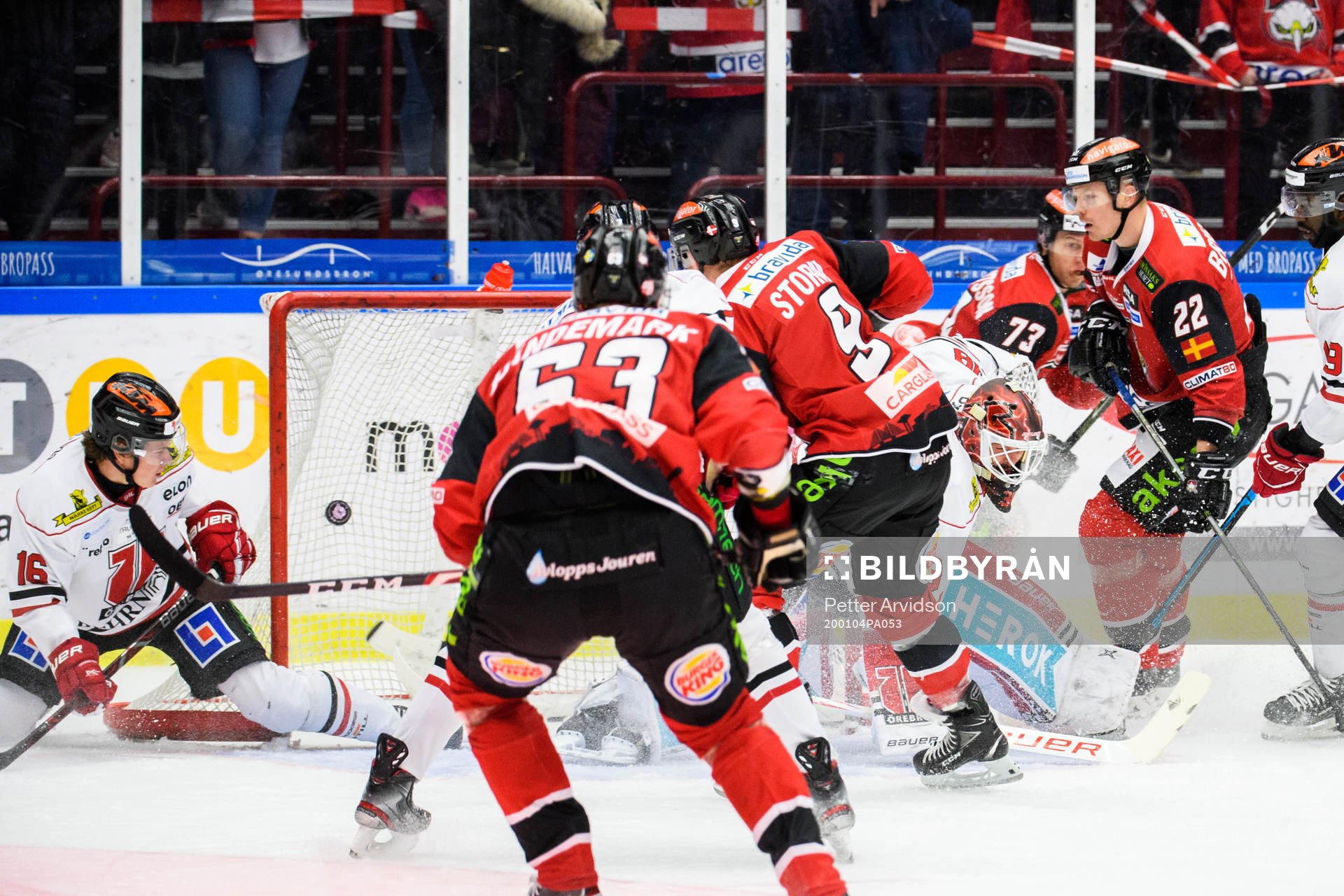 Malmö Redhawks Frederik Storm gör 1-0 målet