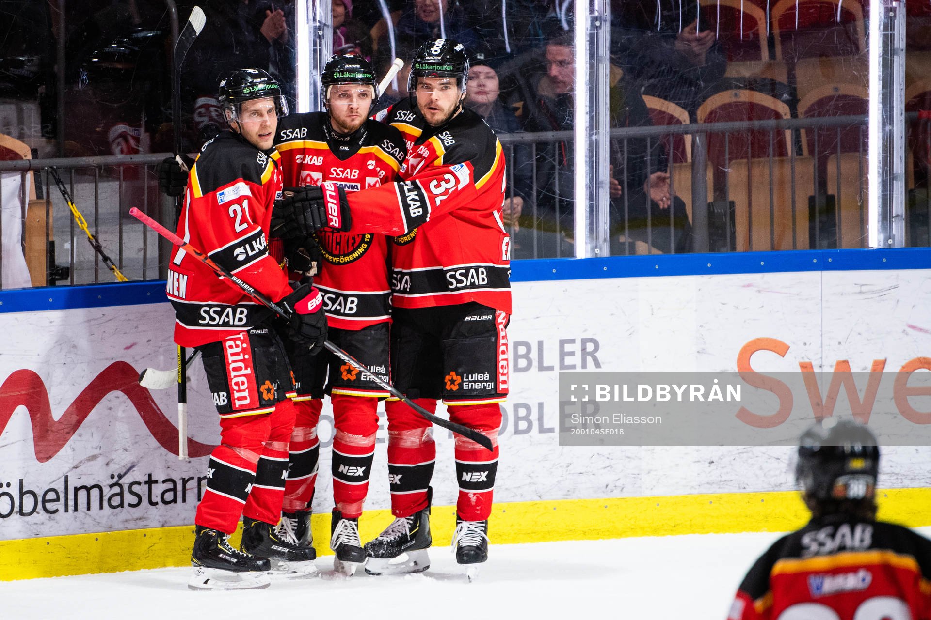 Luleås Juhani Tyrväinen, Robin Kovacs och Oscar Engsund