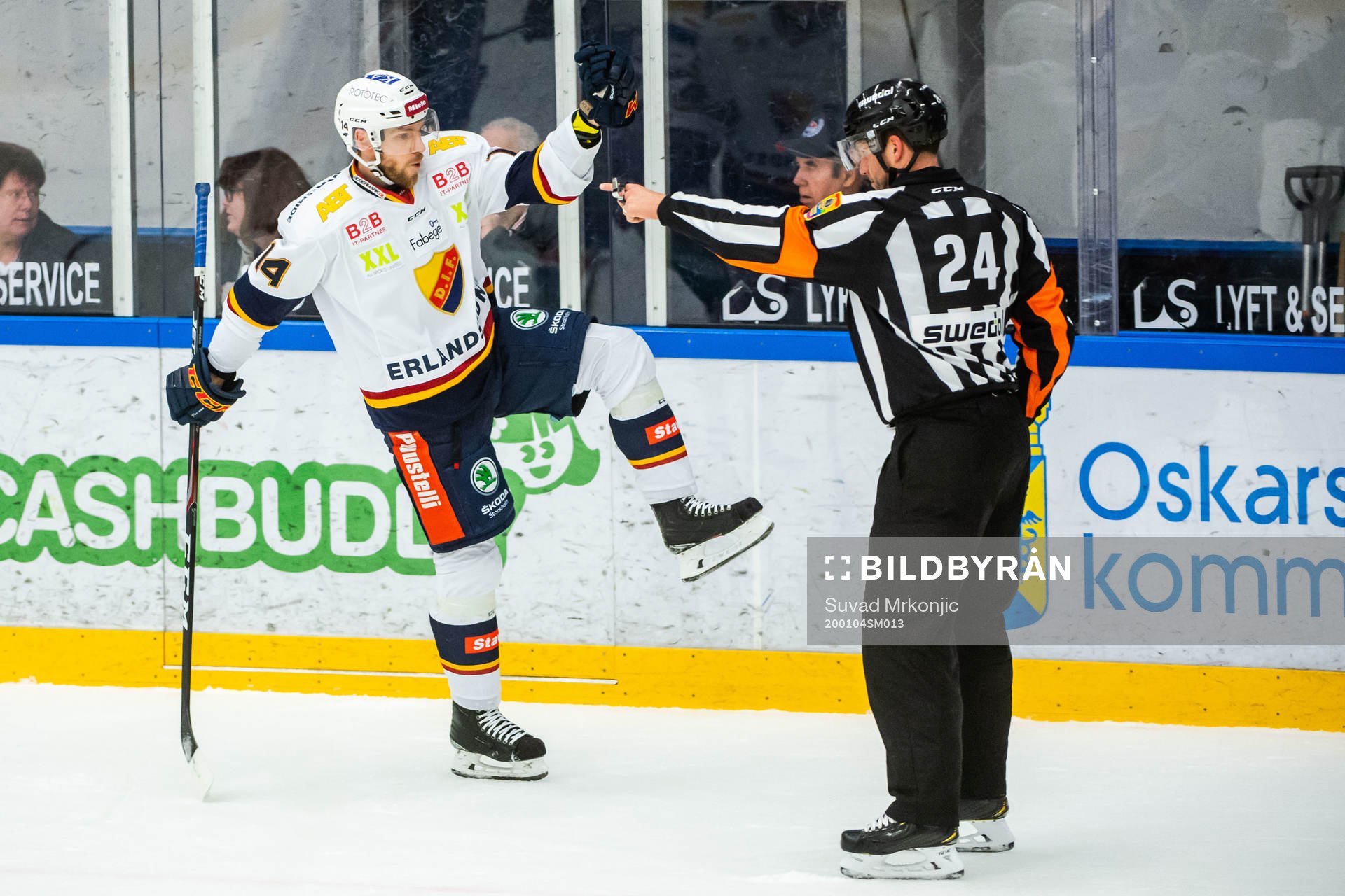 Djurgårdens Tom Wandell jublar