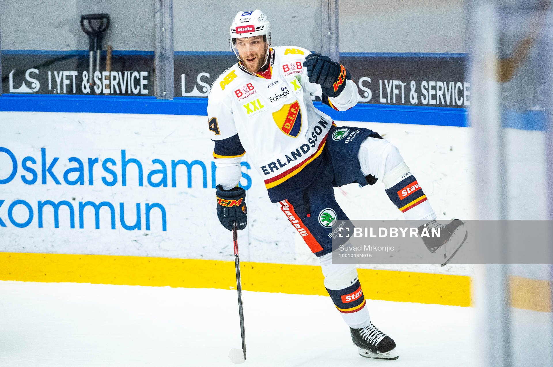 Djurgårdens Tom Wandell jublar
