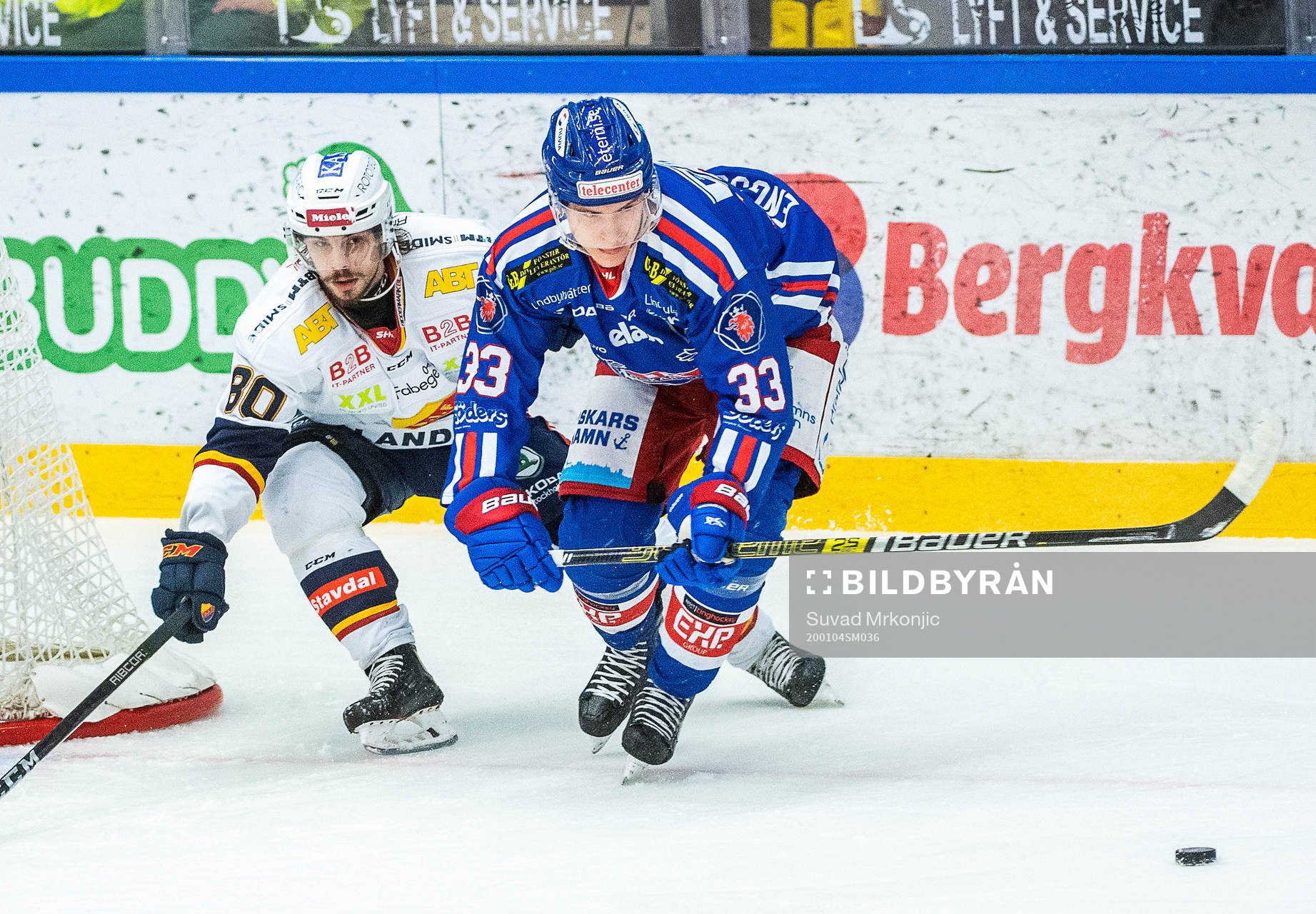 Oskarshamns Filiph Engsund och Djurgårdens Gustav Possler