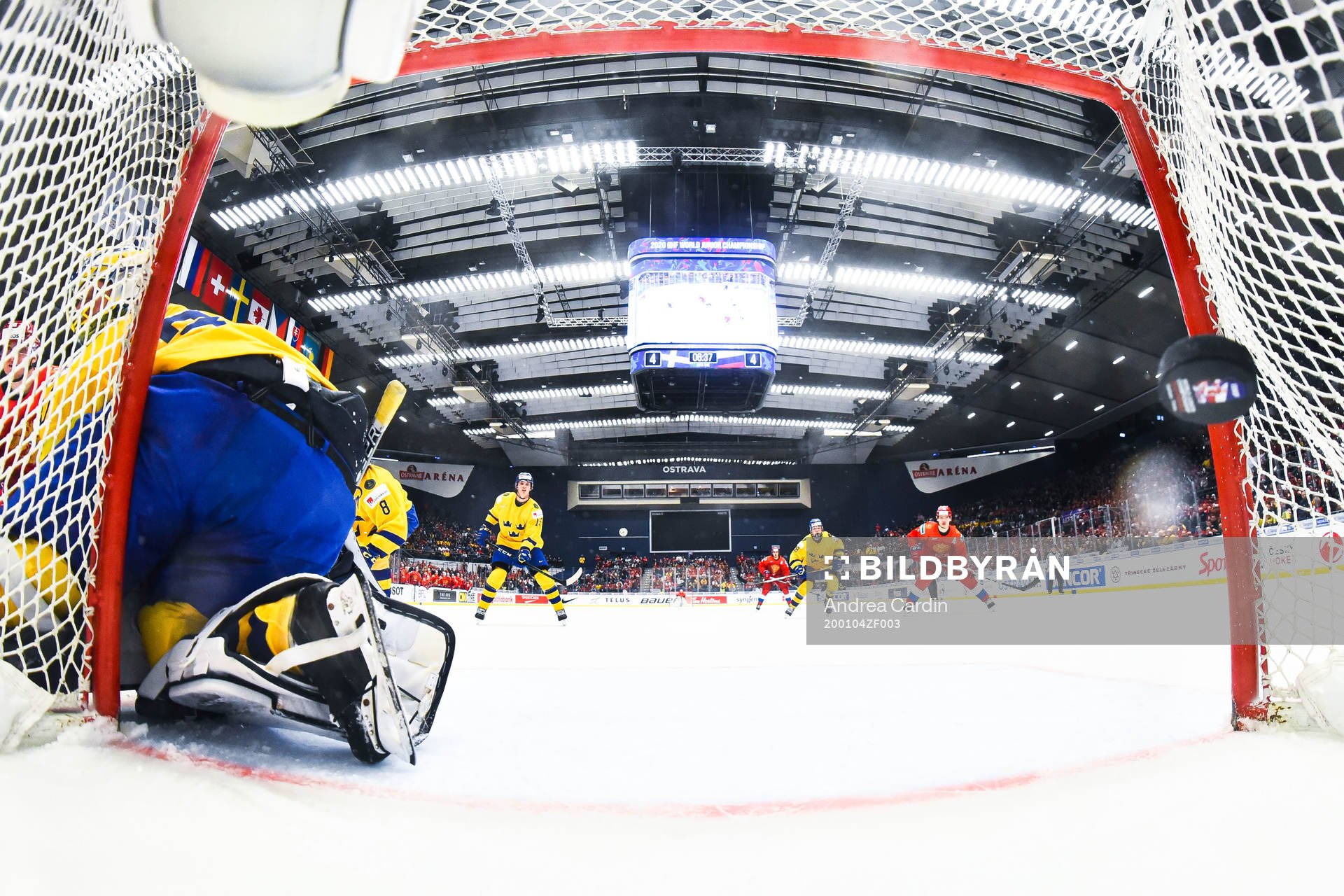 Russia's Ivan Morozov scores the 5-4 overtime winning goal