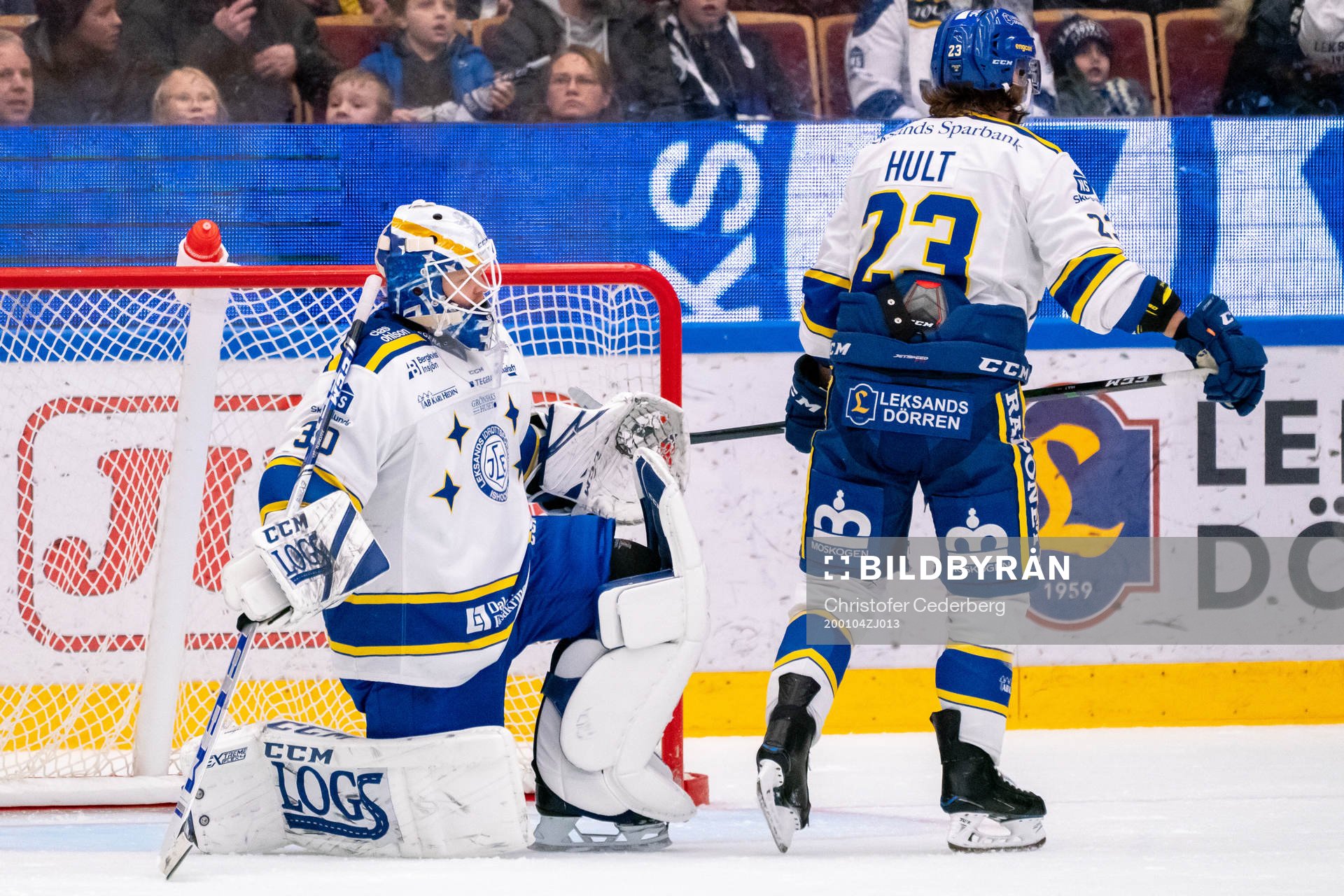 Leksands målvakt Janne Juvonen deppar