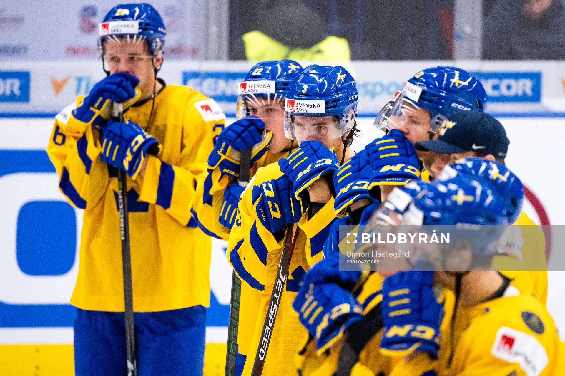 Tobias Björnfot of Sweden looks dejected