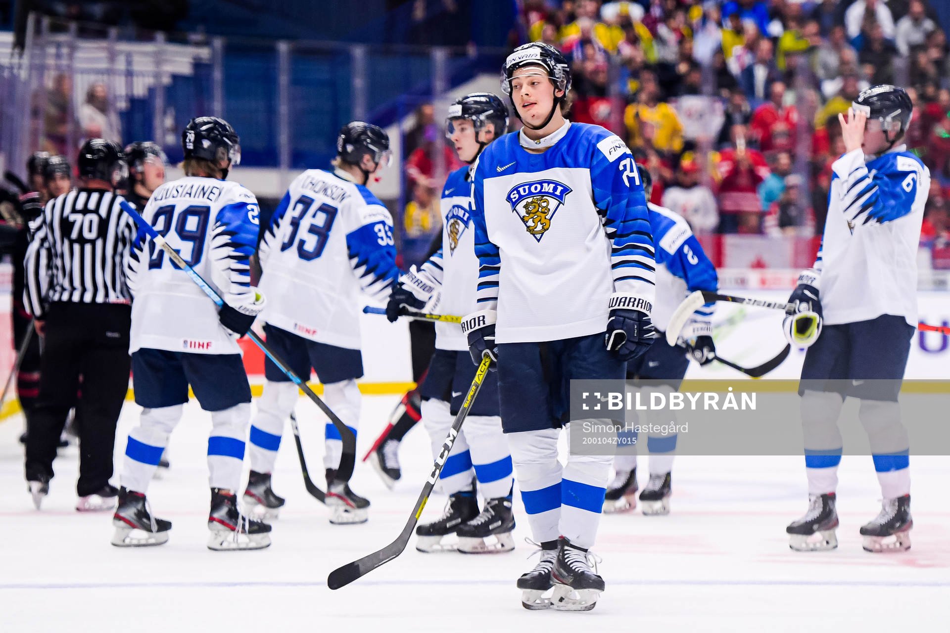 Sampo Ranta of Finland looks dejected