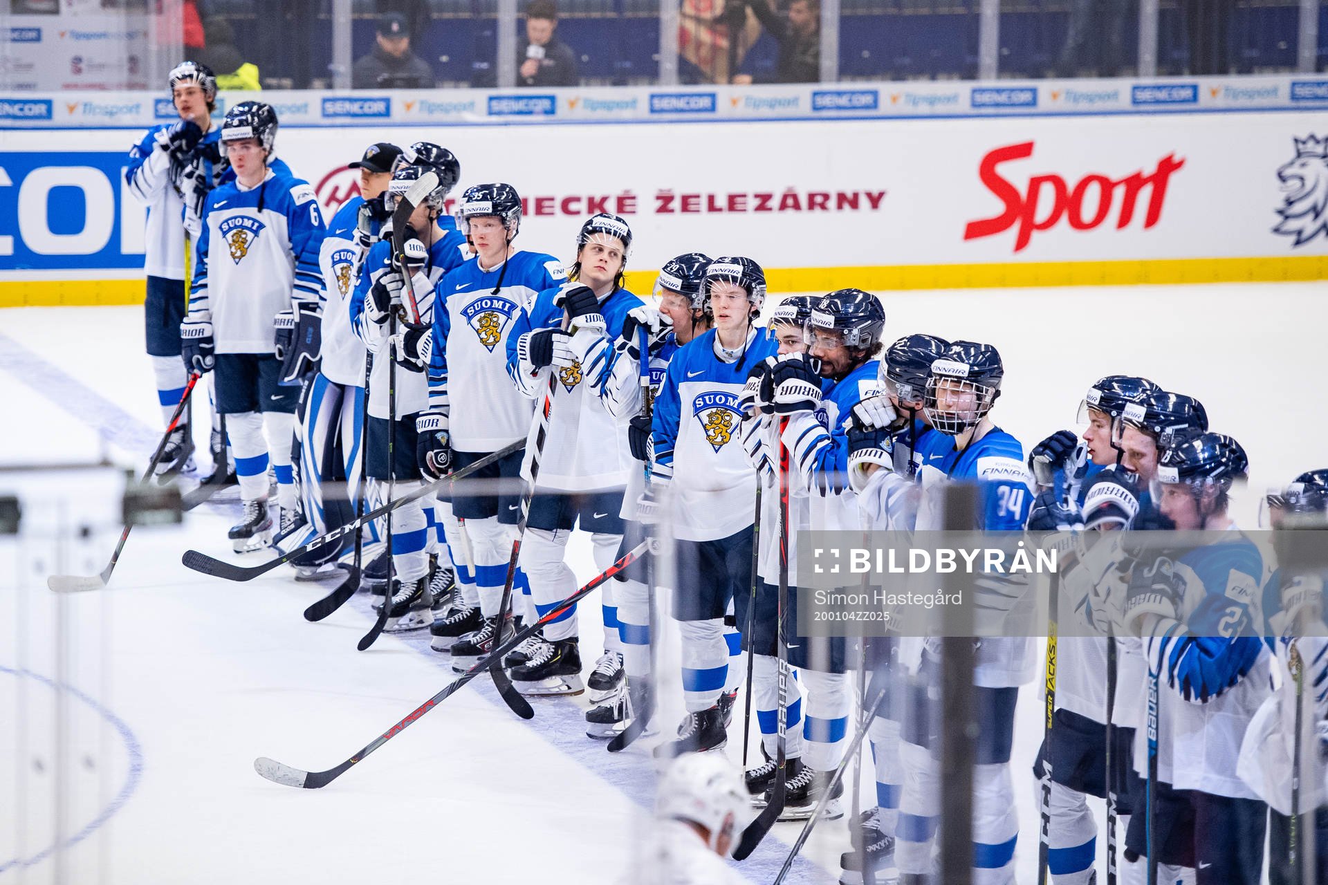 Players of Finland look dejected