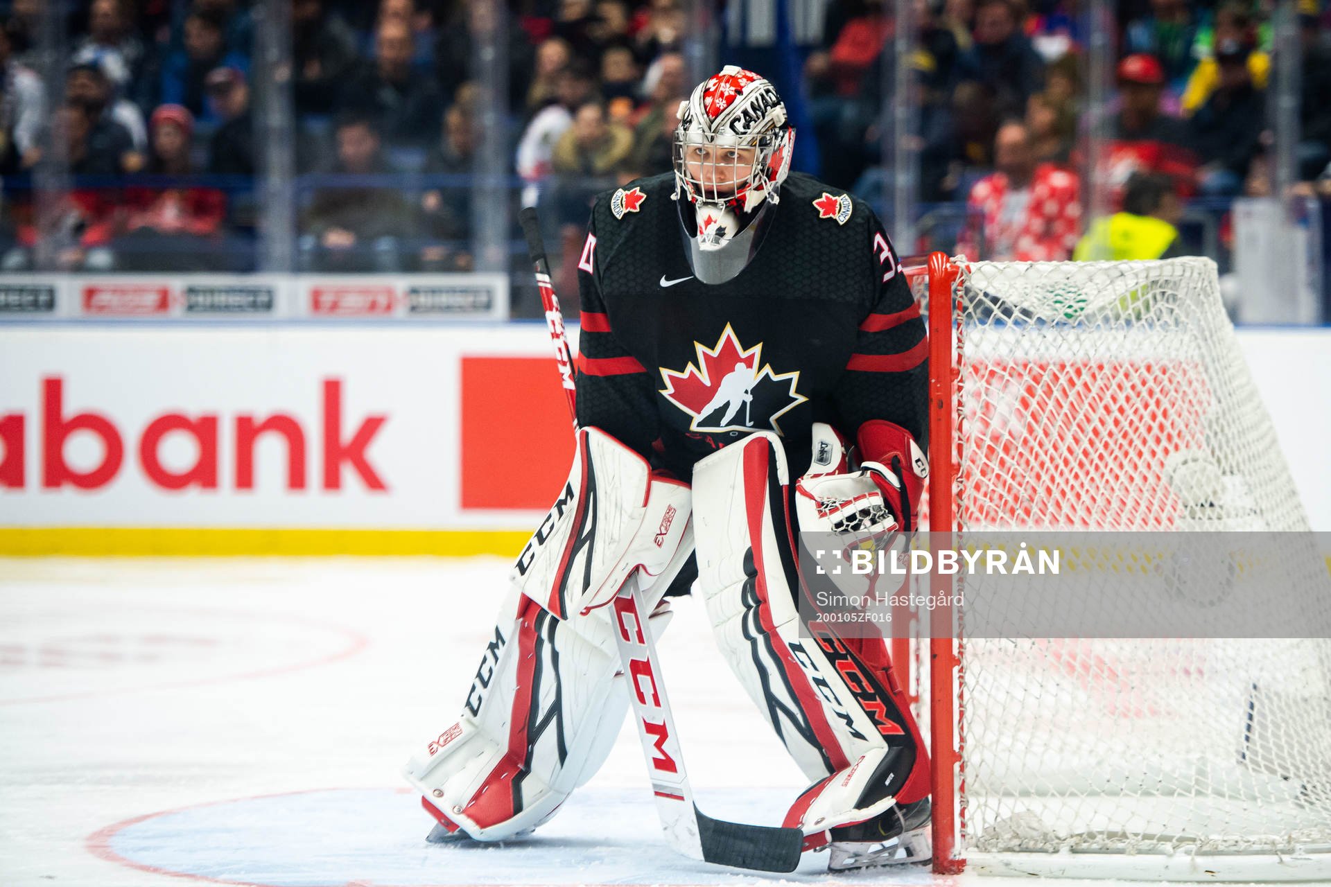 Goalkeeper Joel Hofer of Canada