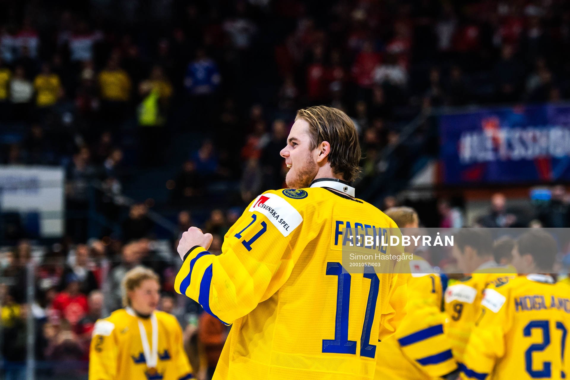 Samuel Fagemo of Sweden celebrates
