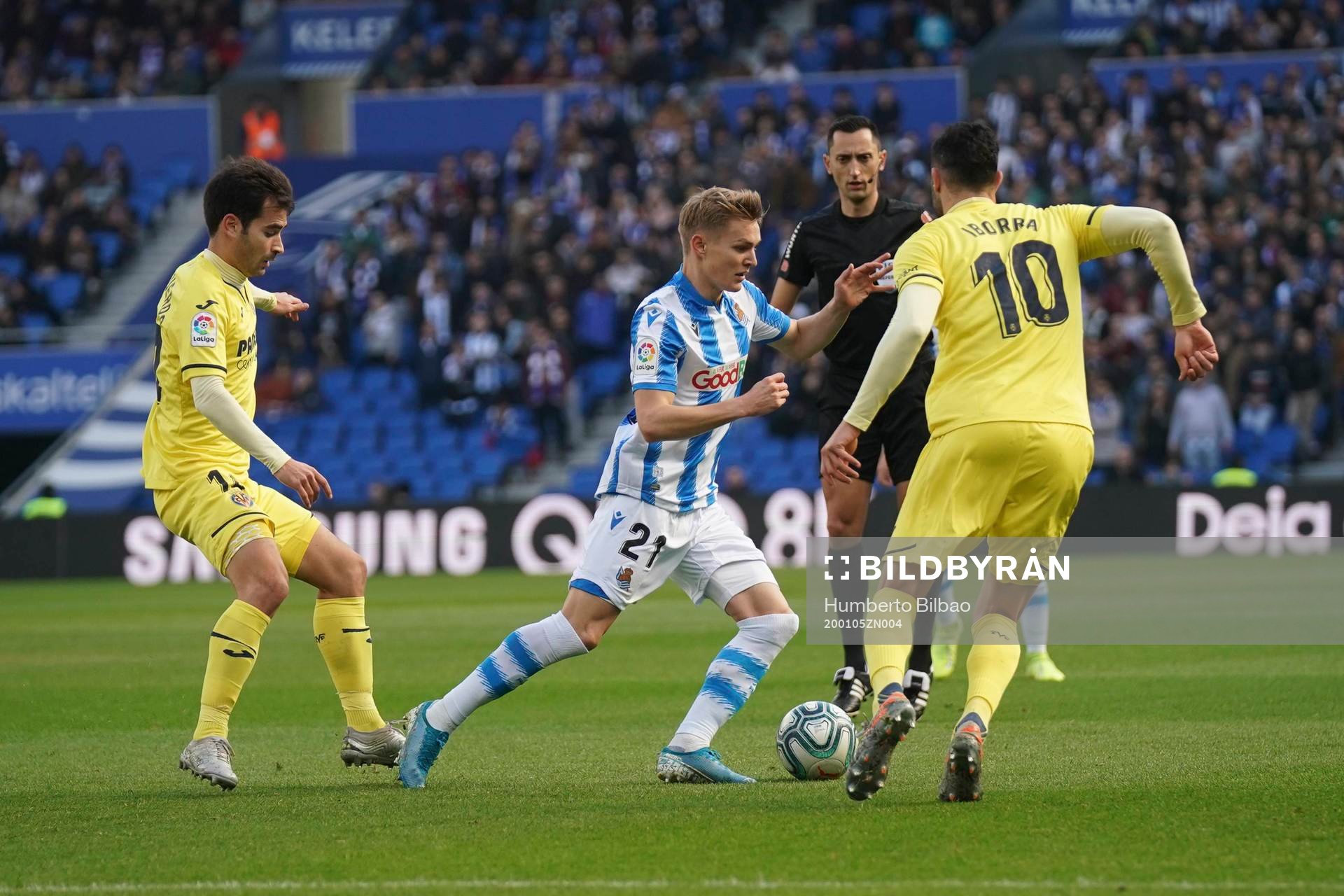  Martin Ödegaard Round 19 of the professional soccer league of Spain in the Reale Arena of San Sebastian,  Donostia. Sunday 05.01.2020 14:00 h  
REAL SOCIEDAD VS  VILLARREAL CF
football referee
Jos√© Mar√≠a S√°nchez Mart√≠nez
In tHE PICTURE ODEGAARD
Cordon Press
© Bildbyrån - COP 95 - SWEDEN AND NORWAY ONLY