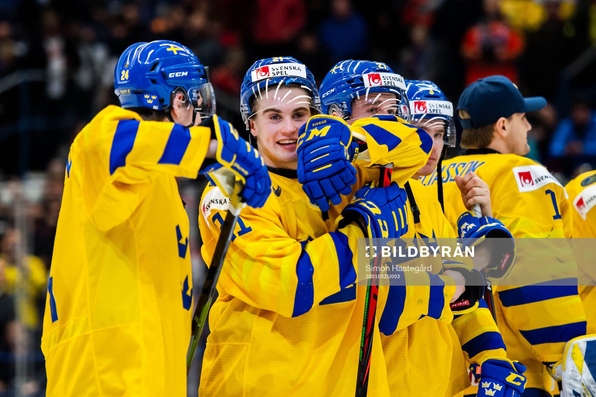 Nils Höglander of Sweden celebrates