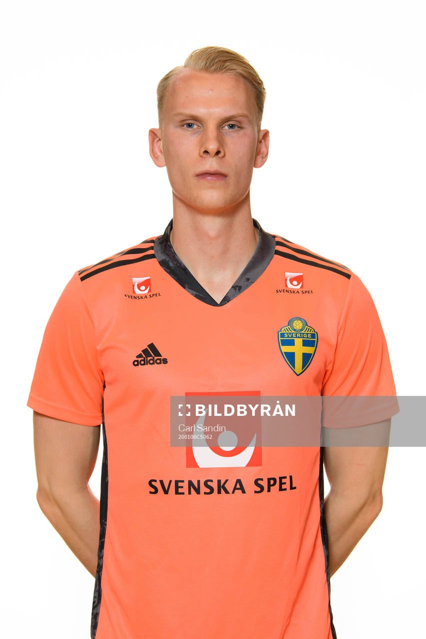 Sweden’s goalkeeper Pontus Dahlberg poses for a portrait