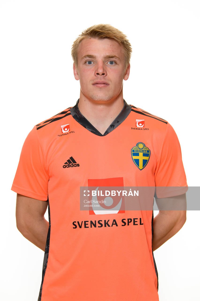 Sweden’s goalkeeper Isak Pettersson poses for a portrait