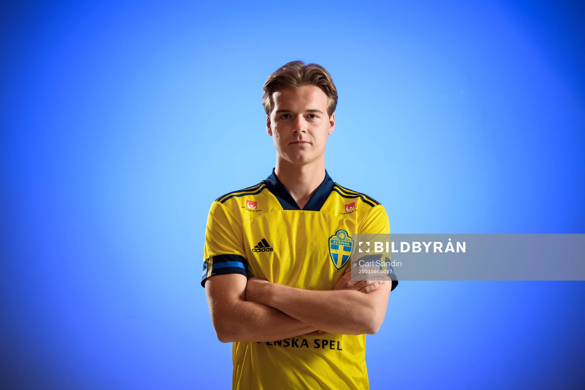 Sweden’s August Erlingmark poses for a portrait