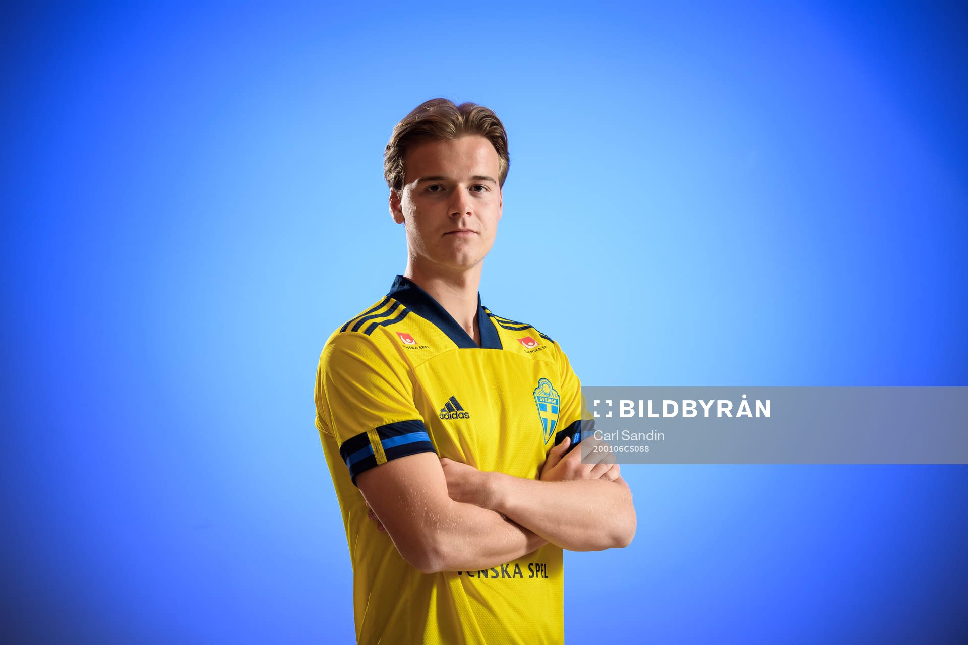 Sweden’s August Erlingmark poses for a portrait