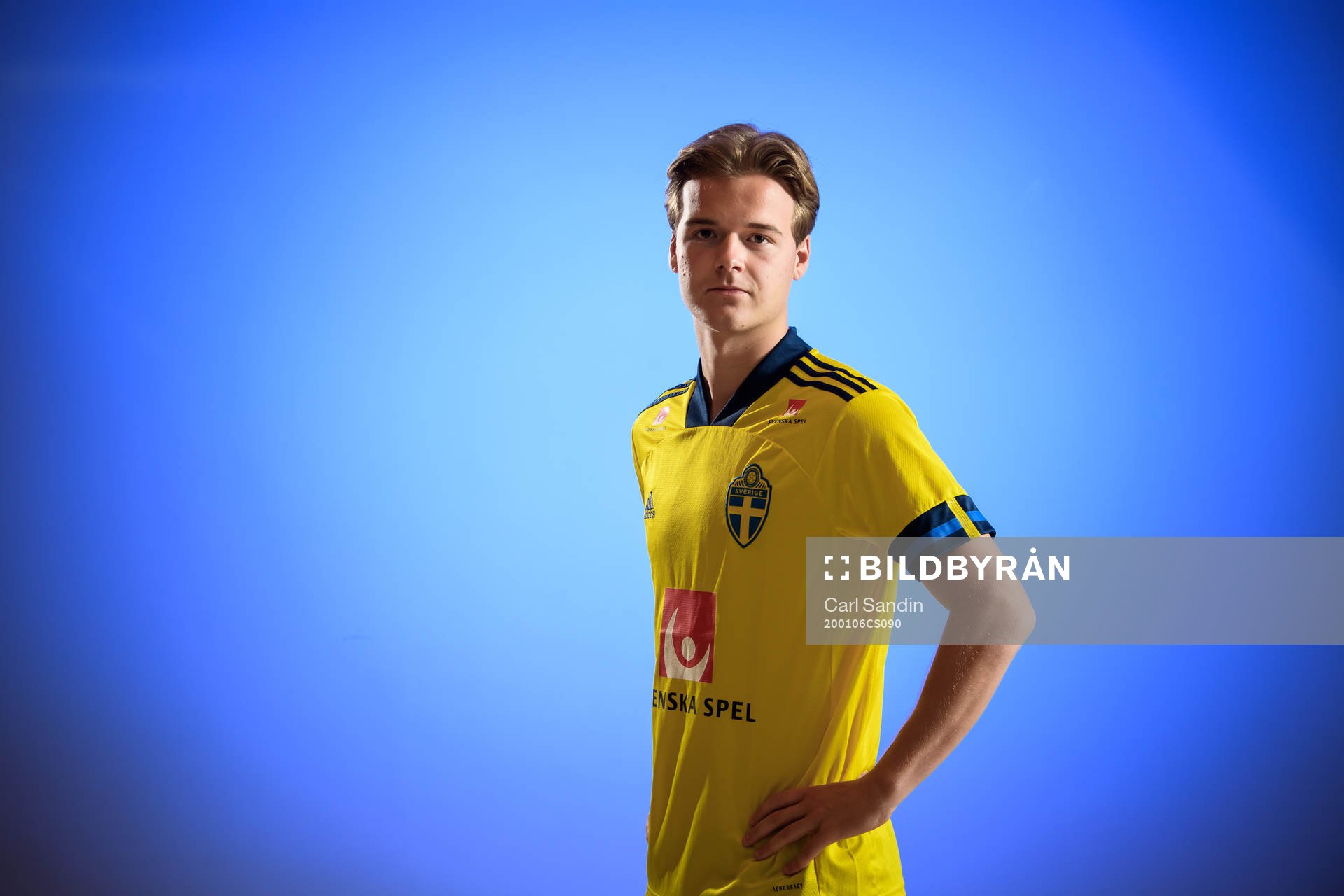 Sweden’s August Erlingmark poses for a portrait
