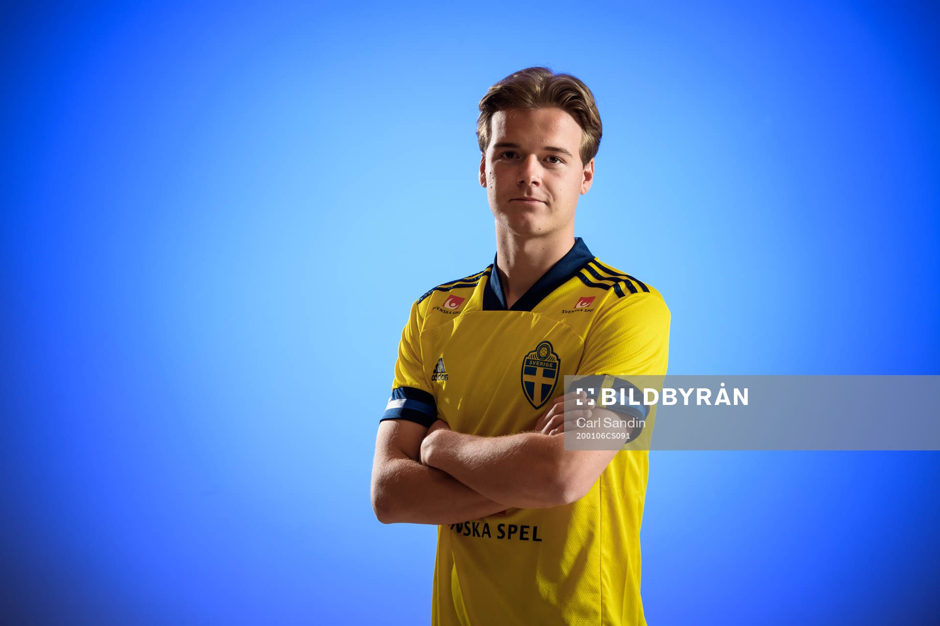 Sweden’s August Erlingmark poses for a portrait