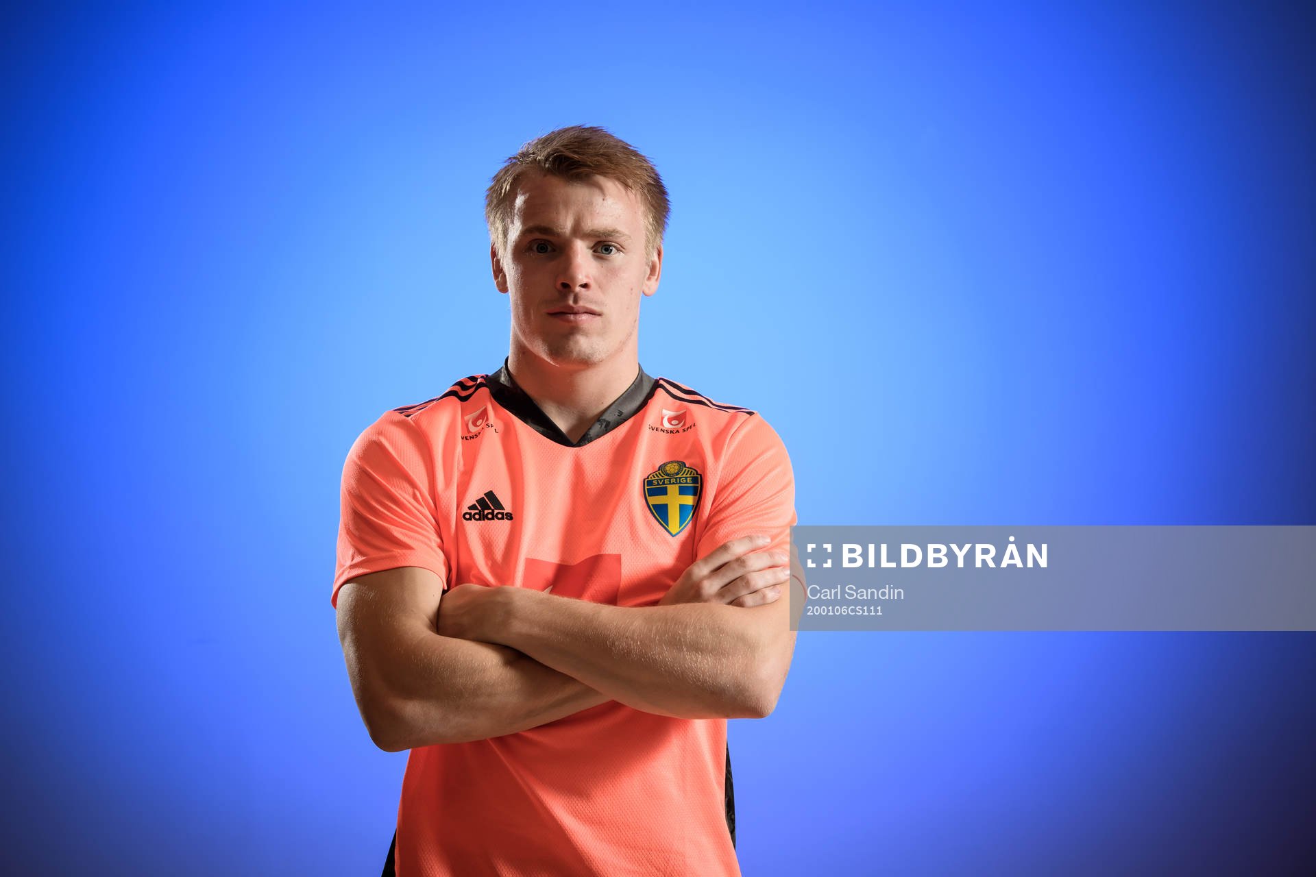 Sweden’s goalkeeper Isak Pettersson poses for a portrait