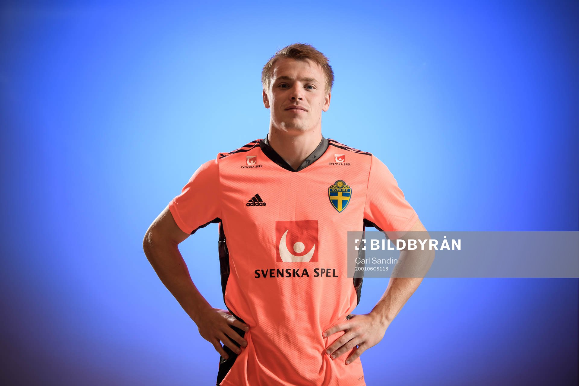 Sweden’s goalkeeper Isak Pettersson poses for a portrait