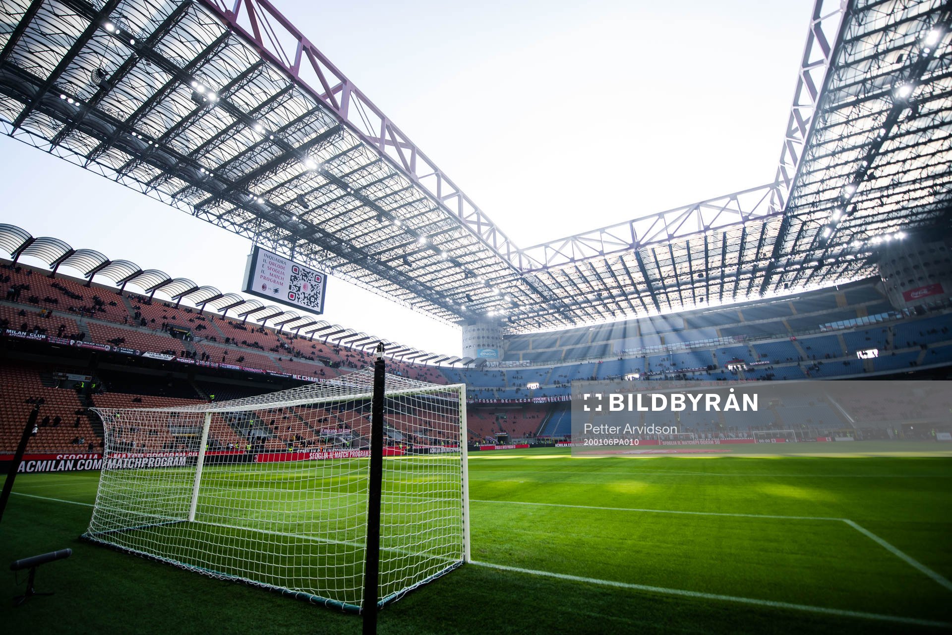 Interior of San Siro stadium prior of the Serie A match