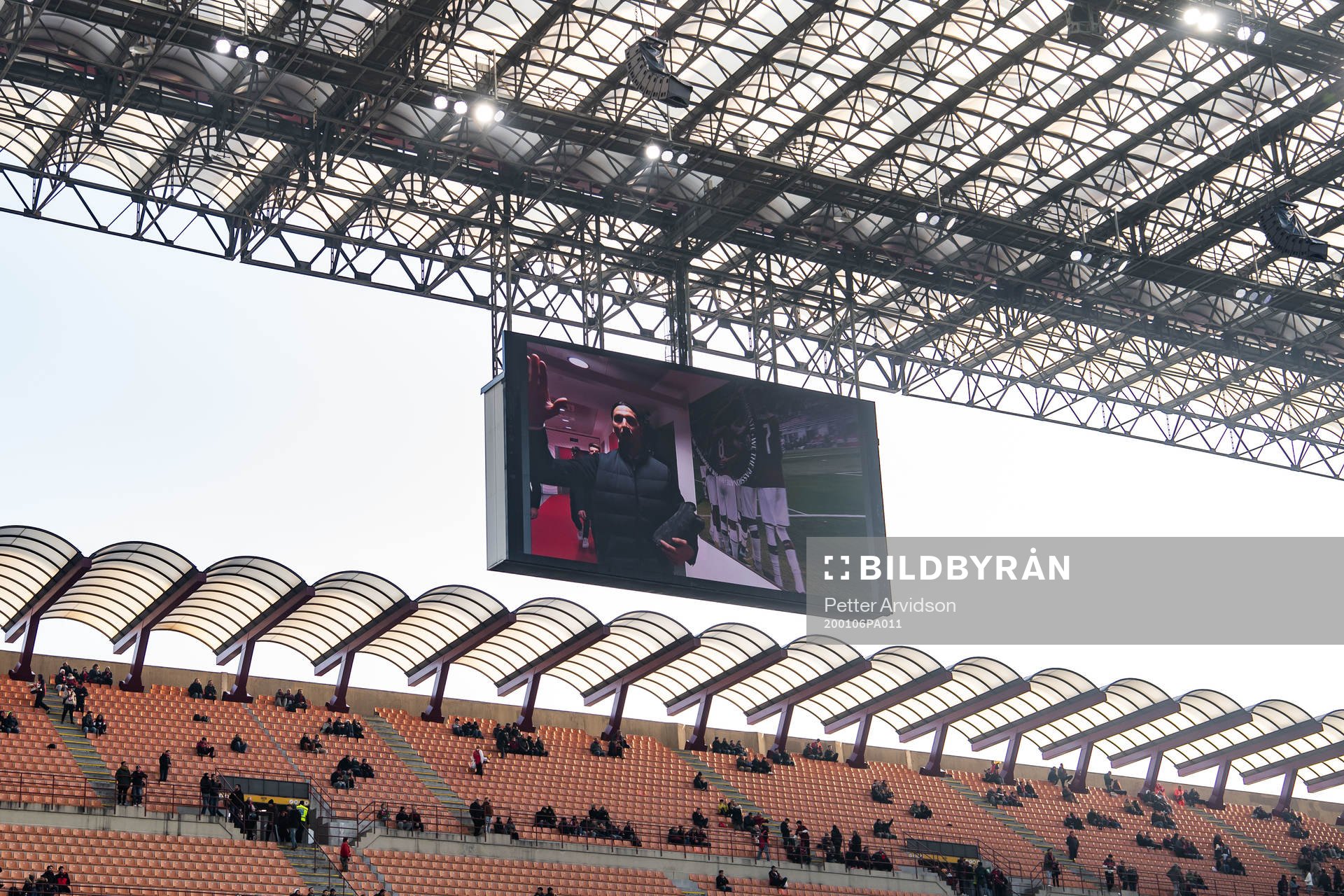 Pictures of Zlatan Ibrahimovic of Milan is shown