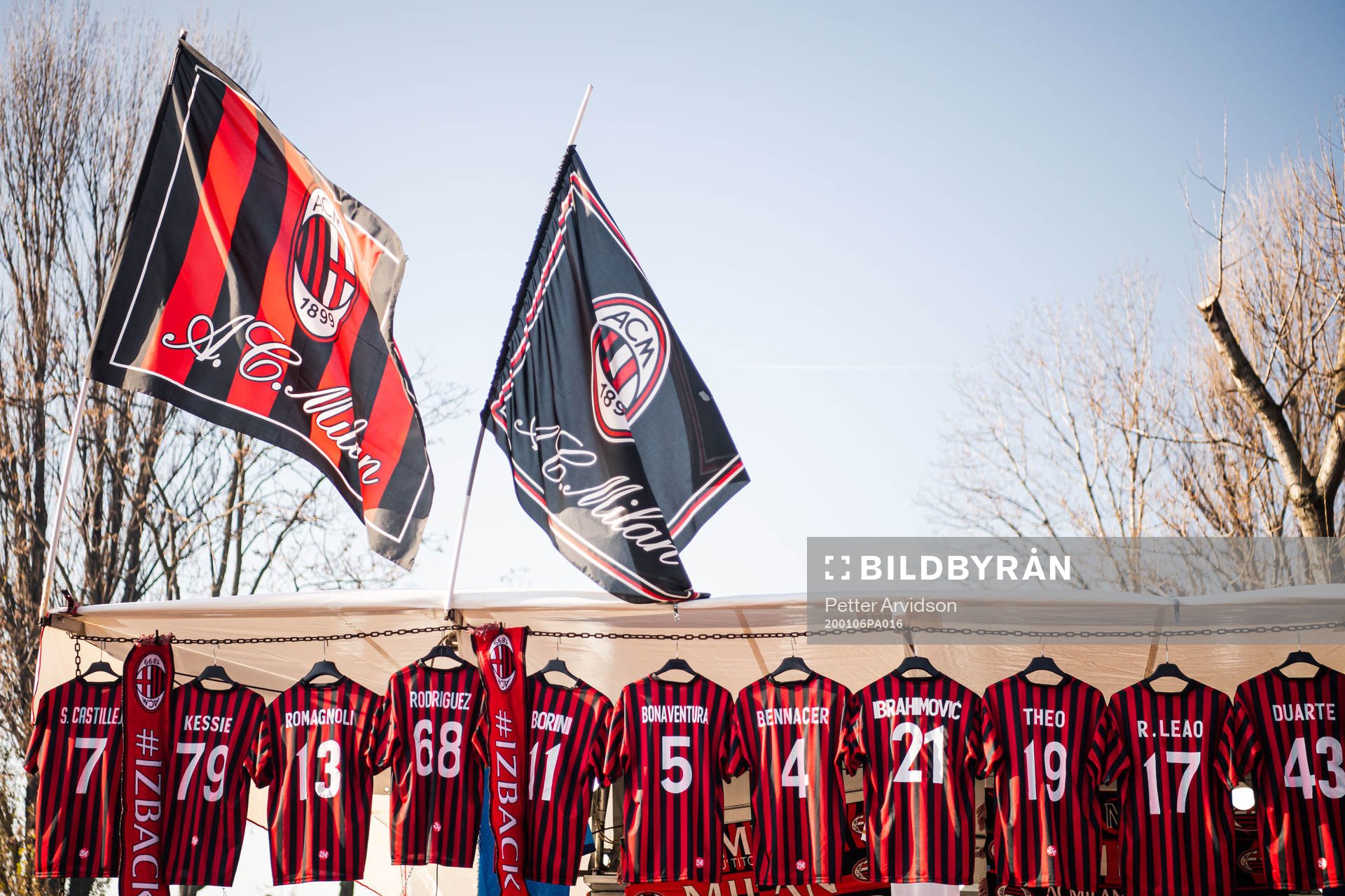 The jersey of Zlatan Ibrahimović of Milan