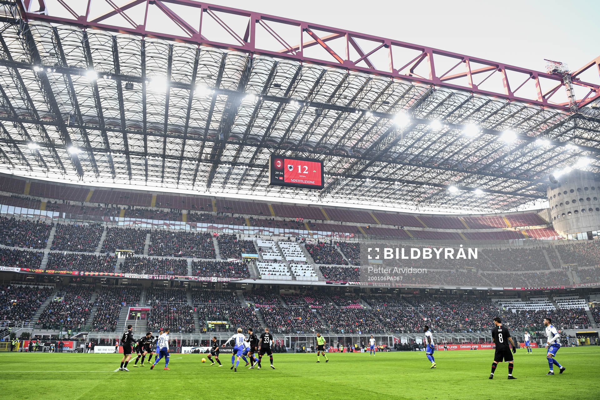 A general view of the Serie A match between Milan and
