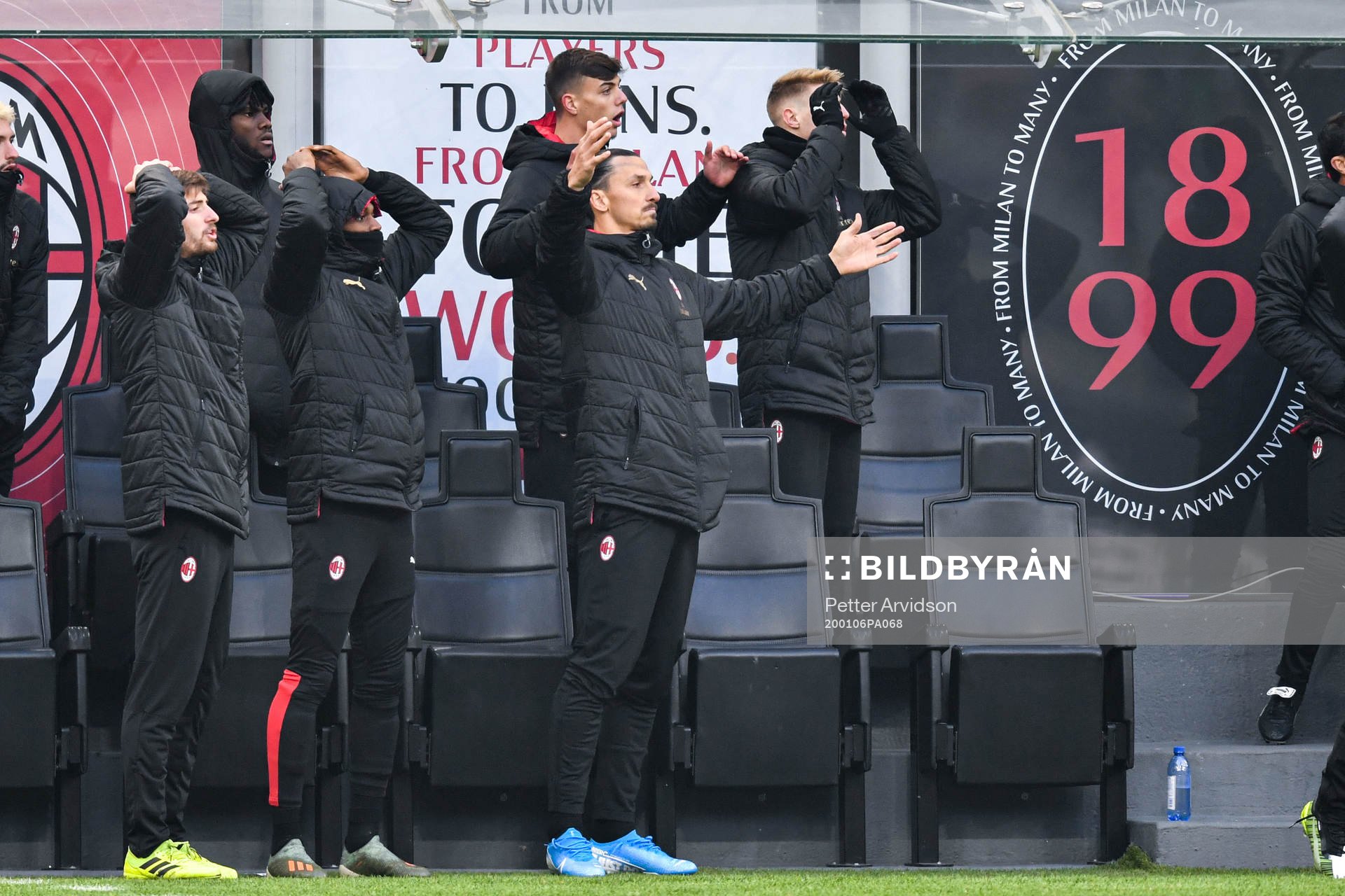 Zlatan Ibrahimovic of Milan reacts