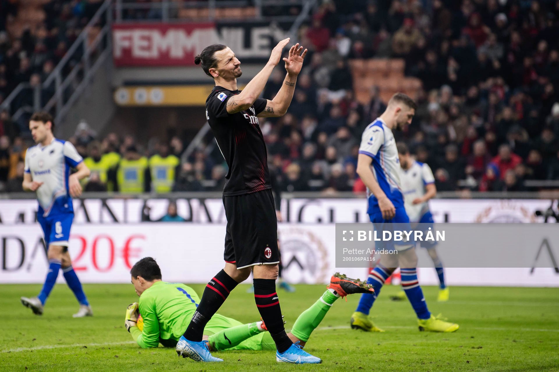 Zlatan Ibrahimovic of Milan looks dejected