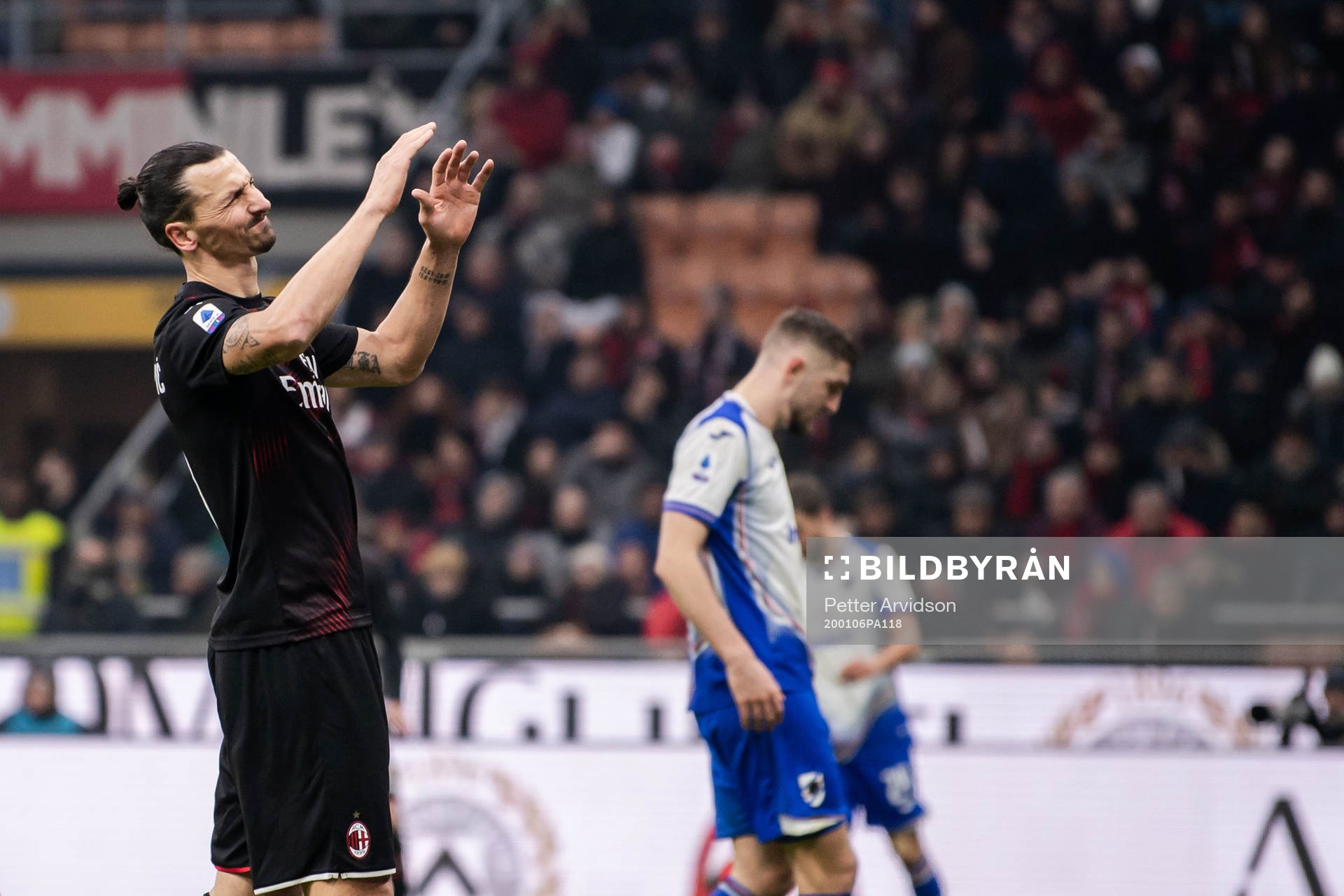 Zlatan Ibrahimovic of Milan looks dejected