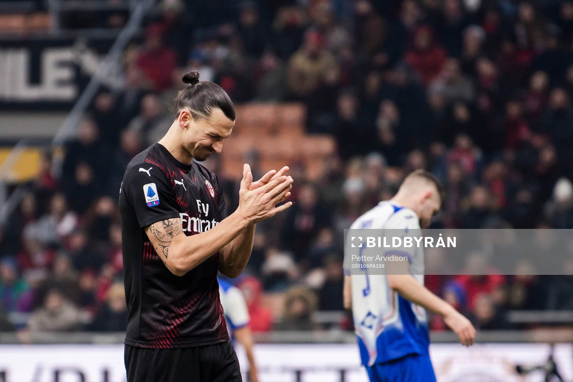 Zlatan Ibrahimovic of Milan looks dejected
