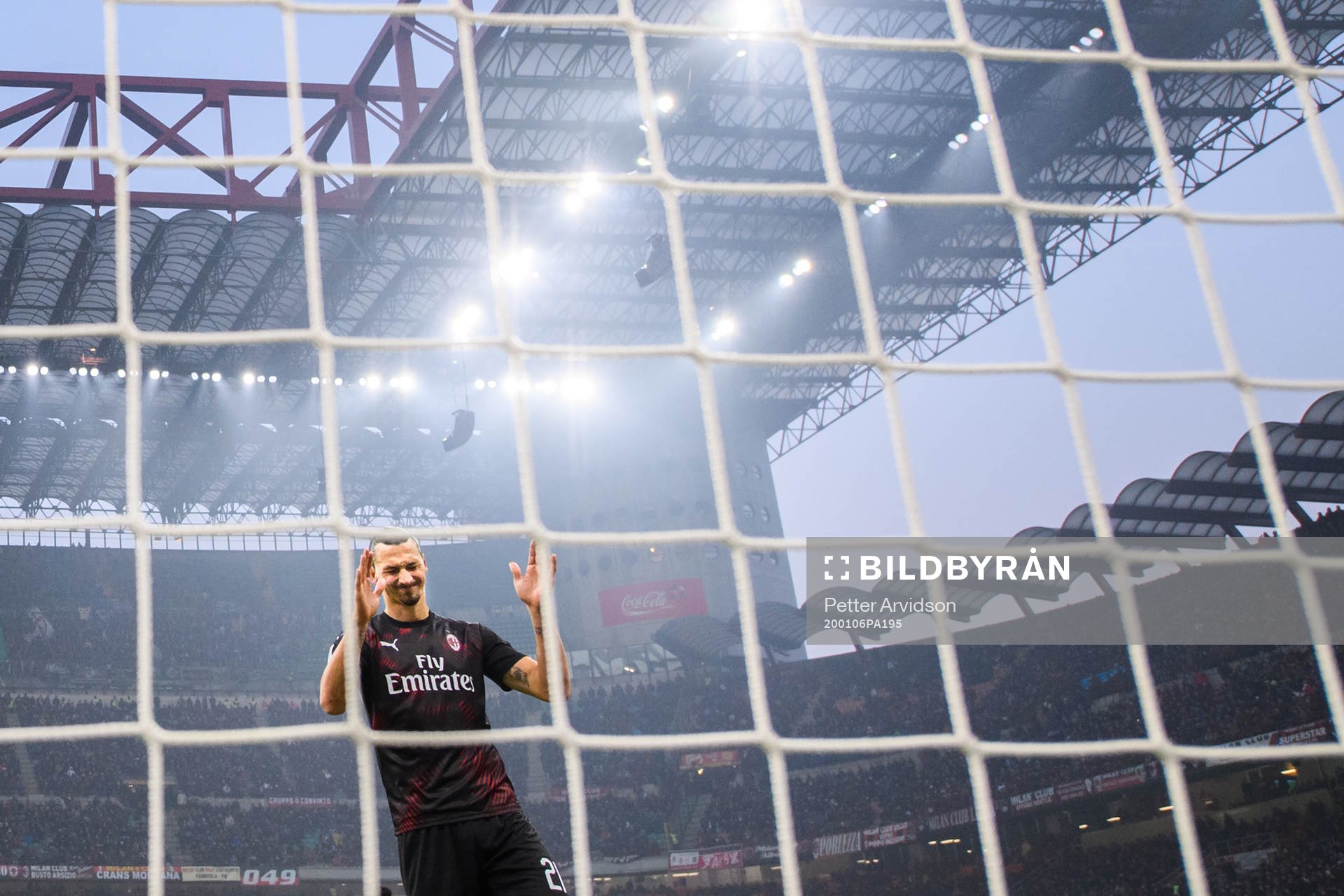 Zlatan Ibrahimovic of Milan looks dejected
