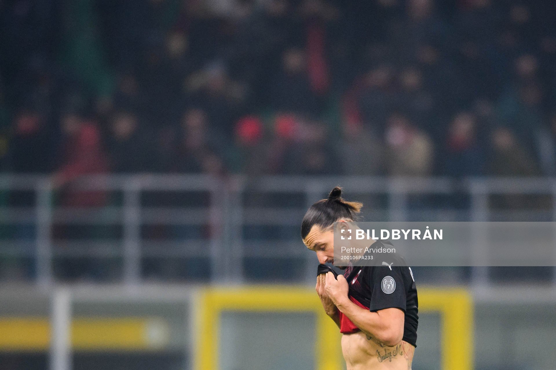 Zlatan Ibrahimovic of Milan looks dejected