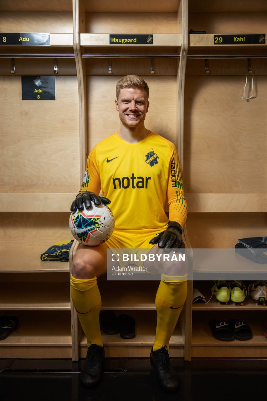 Jakob Haugaard, ny målvakt i AIK, fotograferad