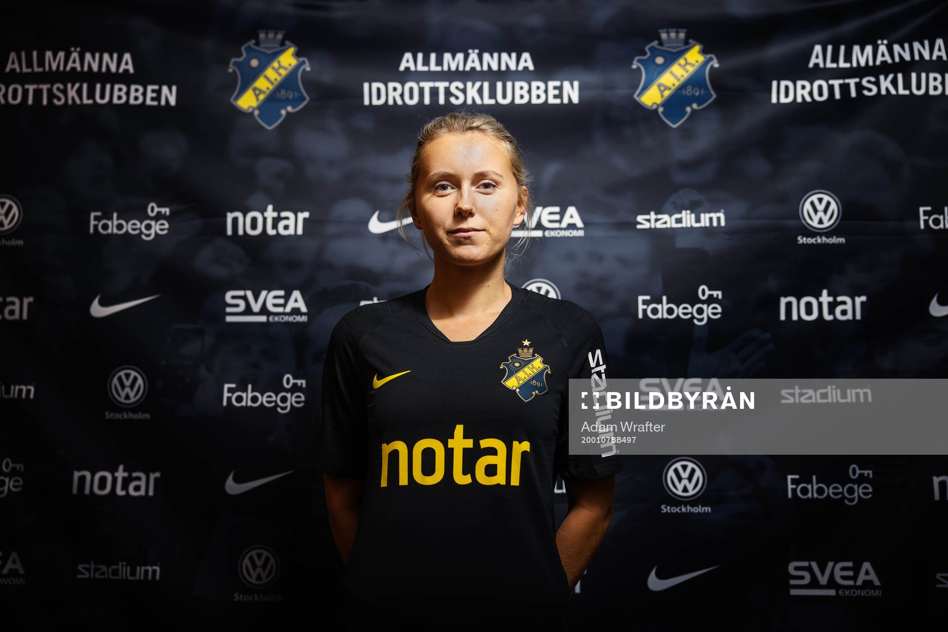 Adelisa Grabus, nyförvärv i AIK damfotboll fotograferad