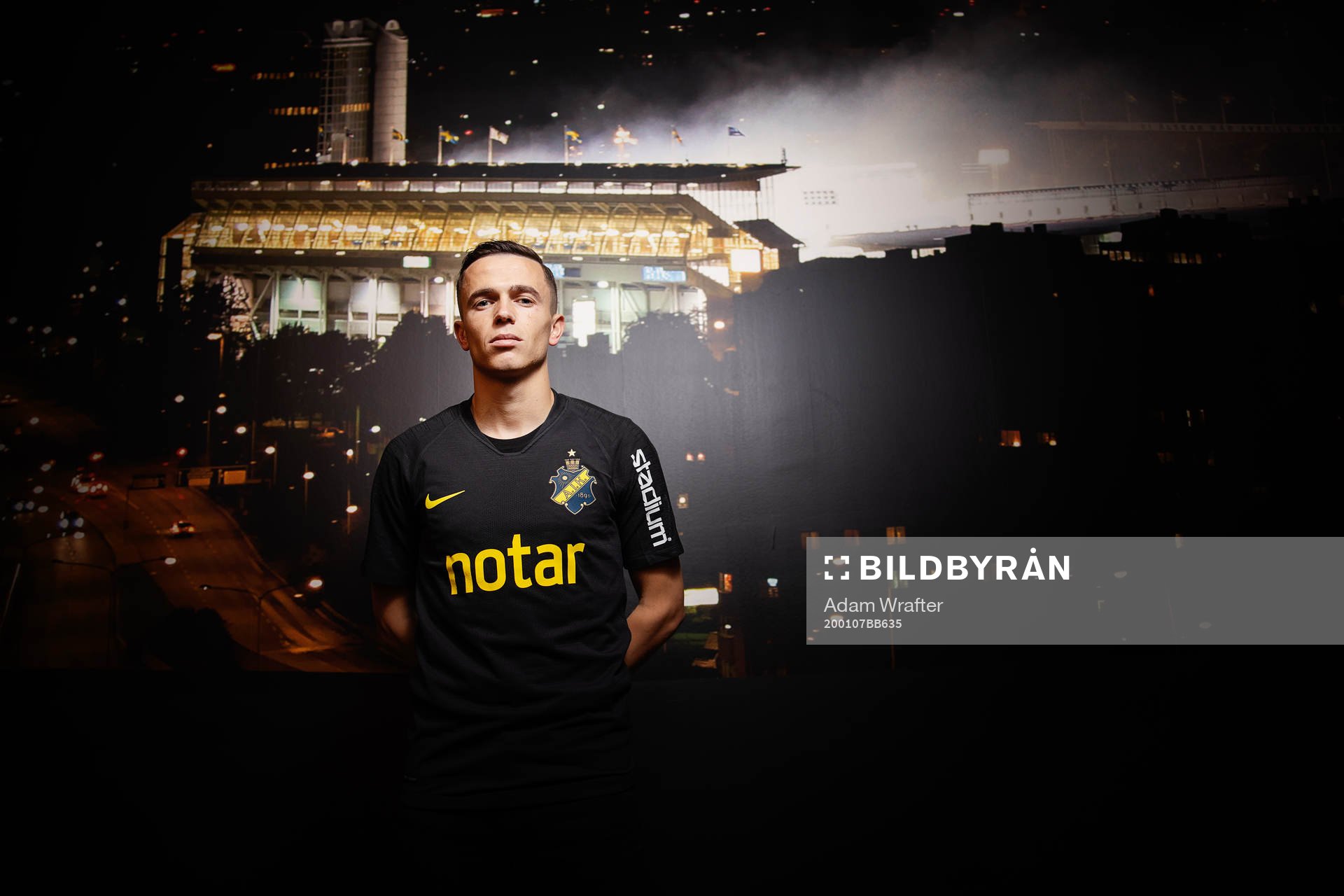 Jasir Asani, nyförvärv i AIK, fotograferad