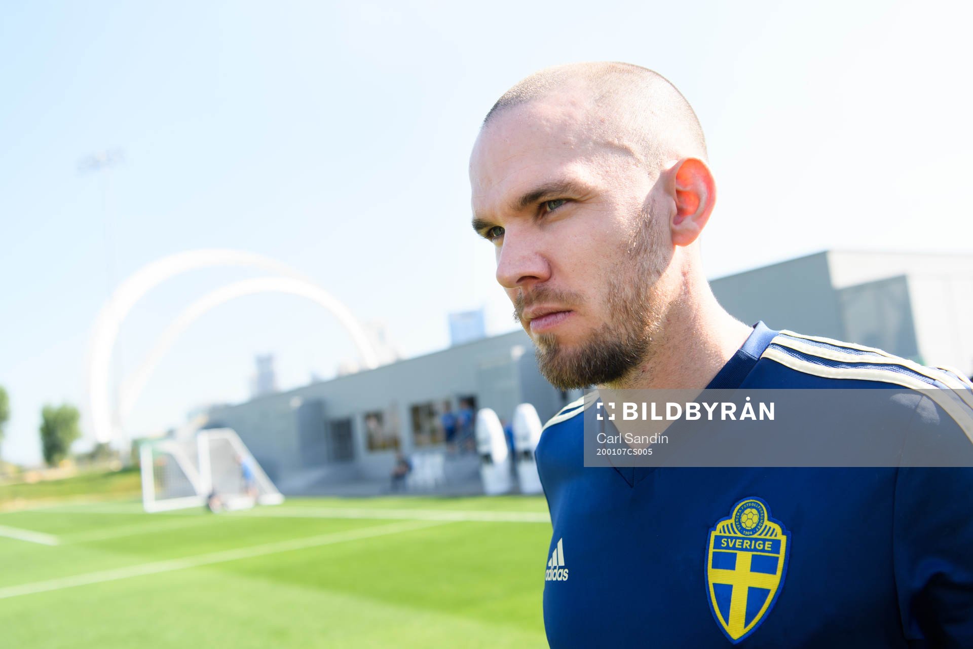 Marcus Danielson is being interviewed after a training session with the Swedish national team on January 7, 2020 in Doha.
