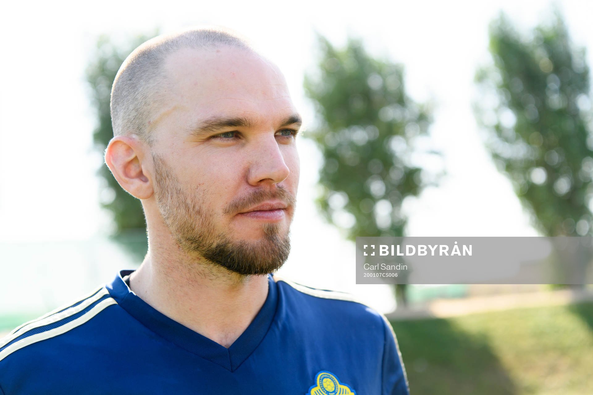 Marcus Danielson is being interviewed after a training session with the Swedish national team on January 7, 2020 in Doha.

