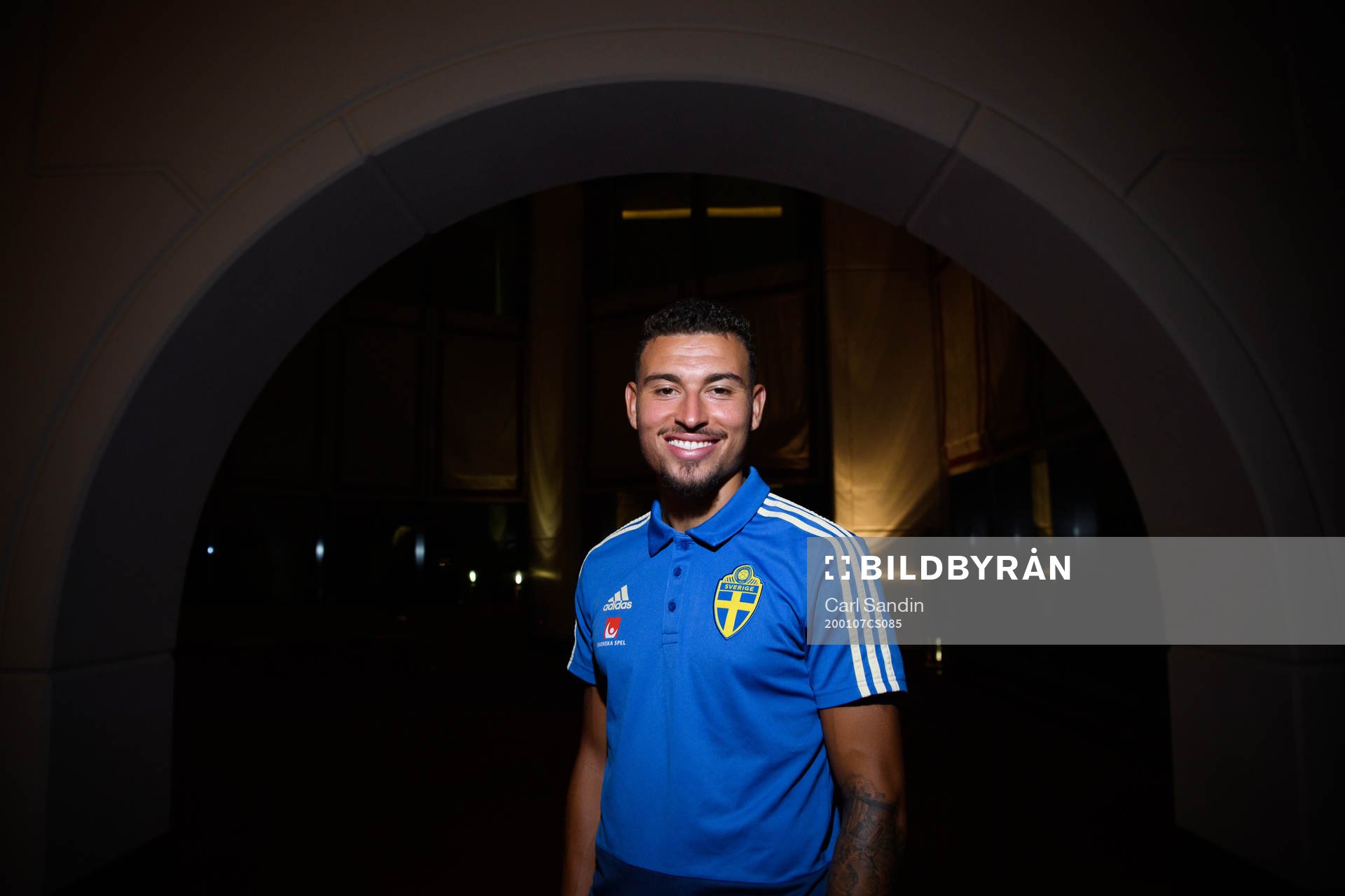 Jordan Larsson of Sweden poses for at portrait