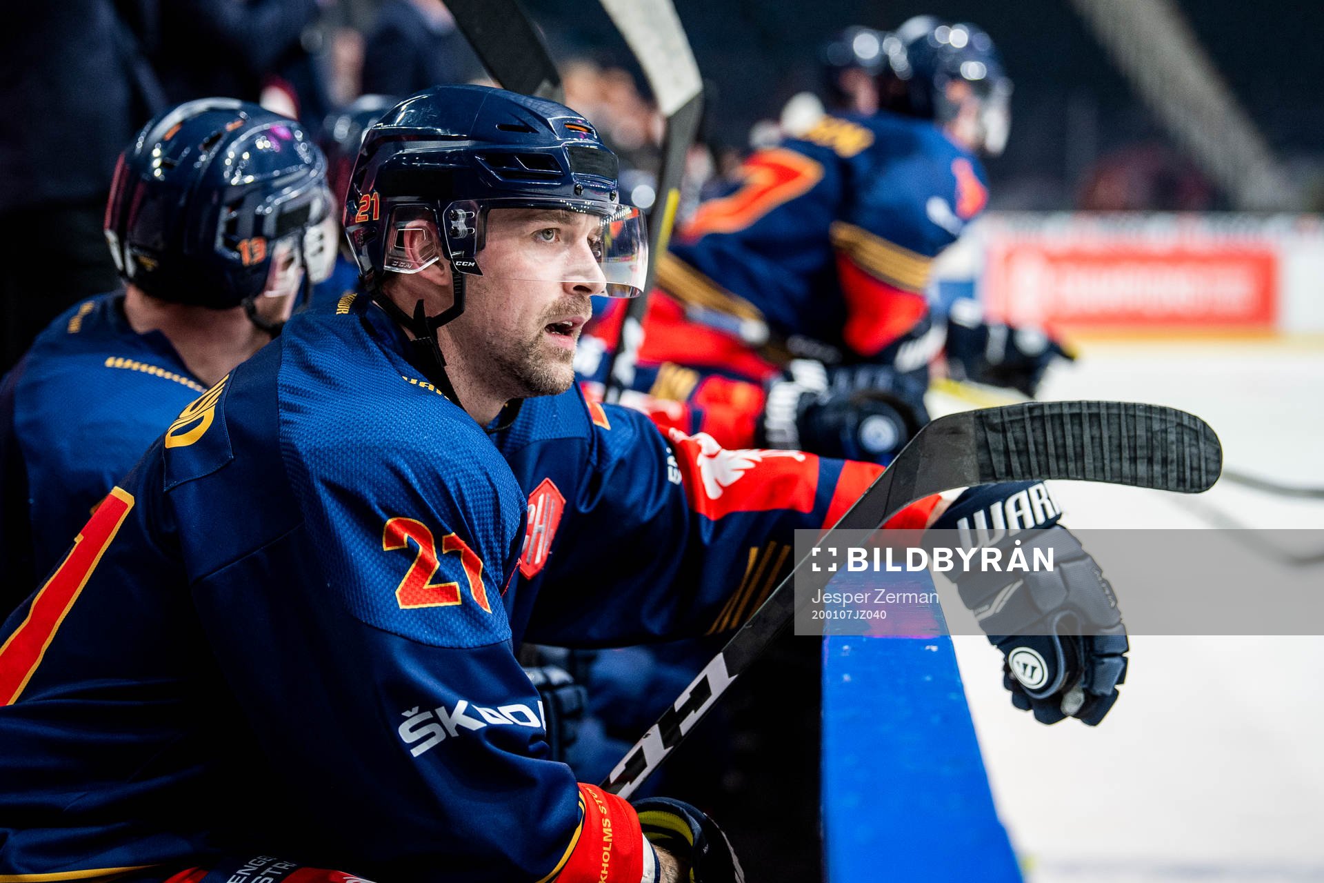 Patrik Berglund of Djurgården looks dejected
