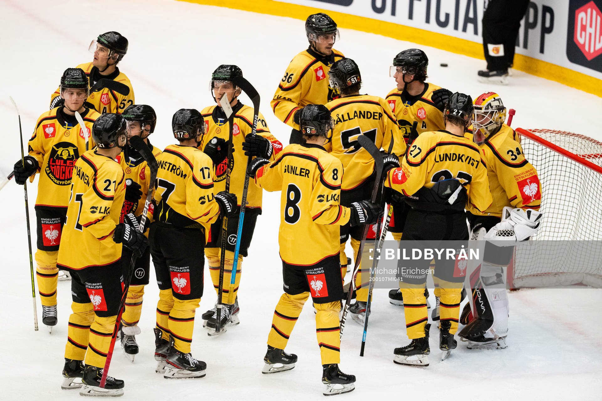 Players of Luleå celebrates