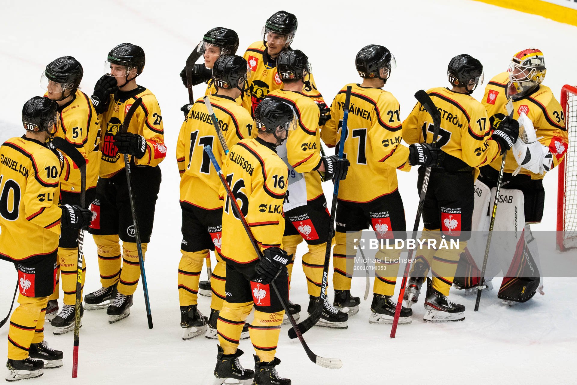 Players of Luleå celebrates