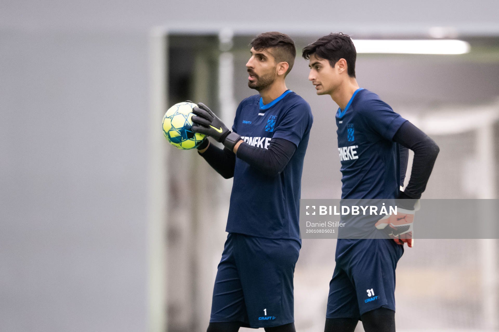 Målvakterna Ioannis Anestis och Tom Amos