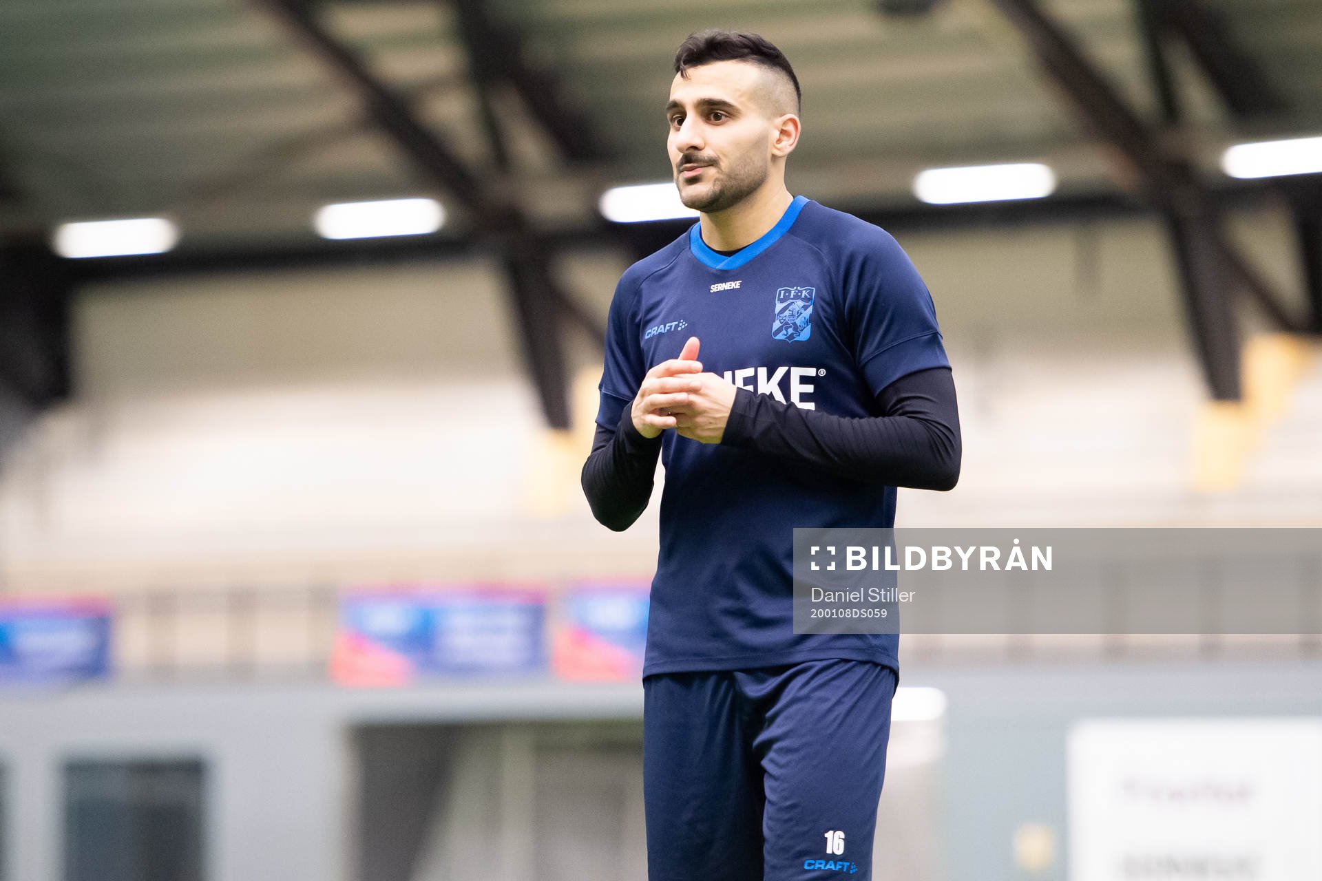 Sargon Abraham under en träning med IFK Göteborg den 8 januari 2020 i Göteborg.