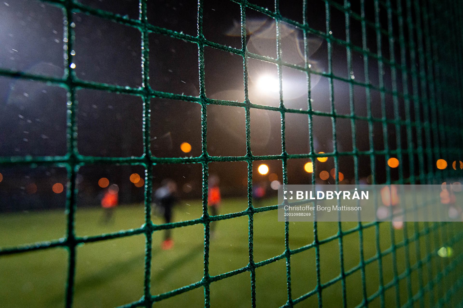 Nätet i ett fotbollsmål