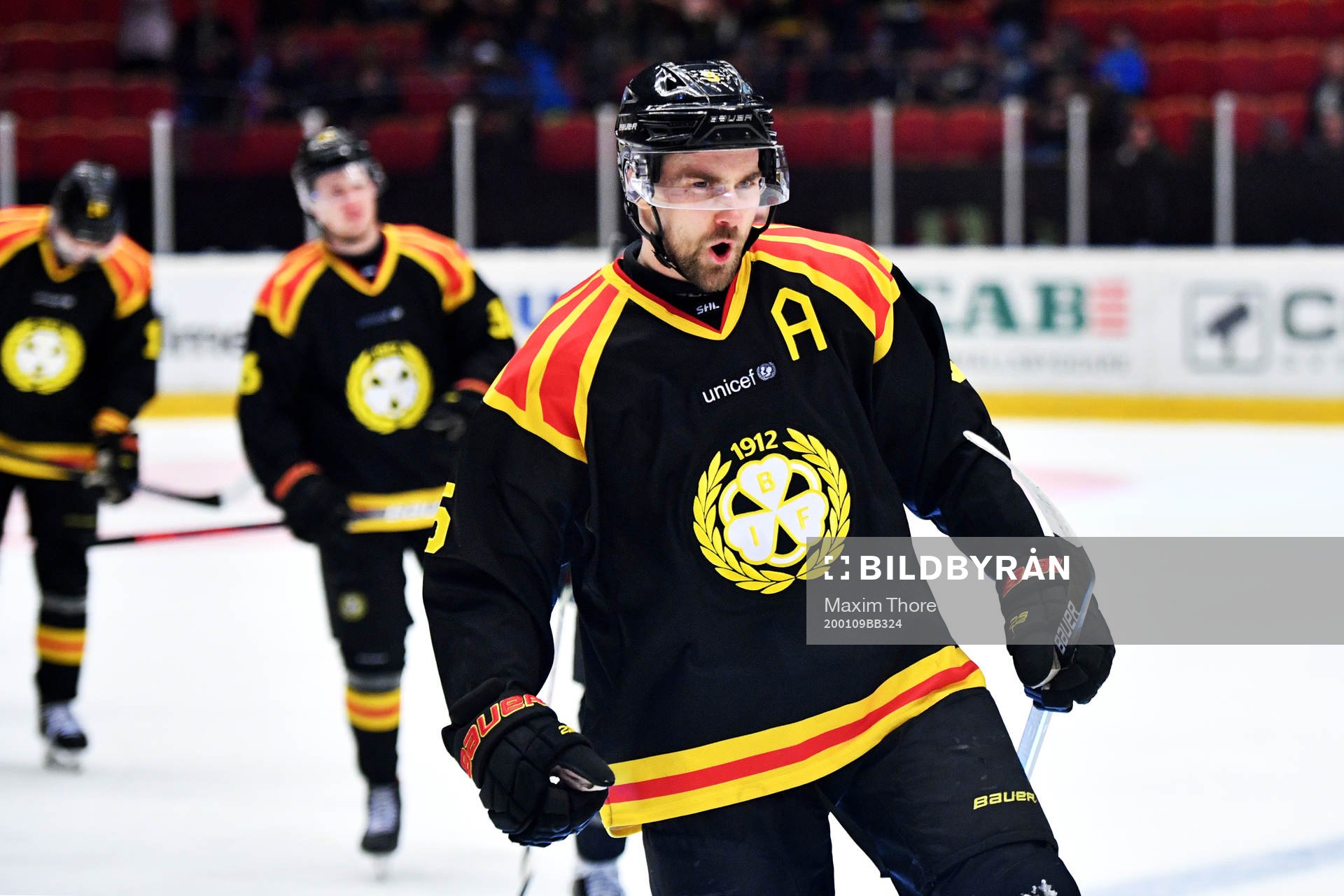 Brynäs Lukas Kilström jublar
