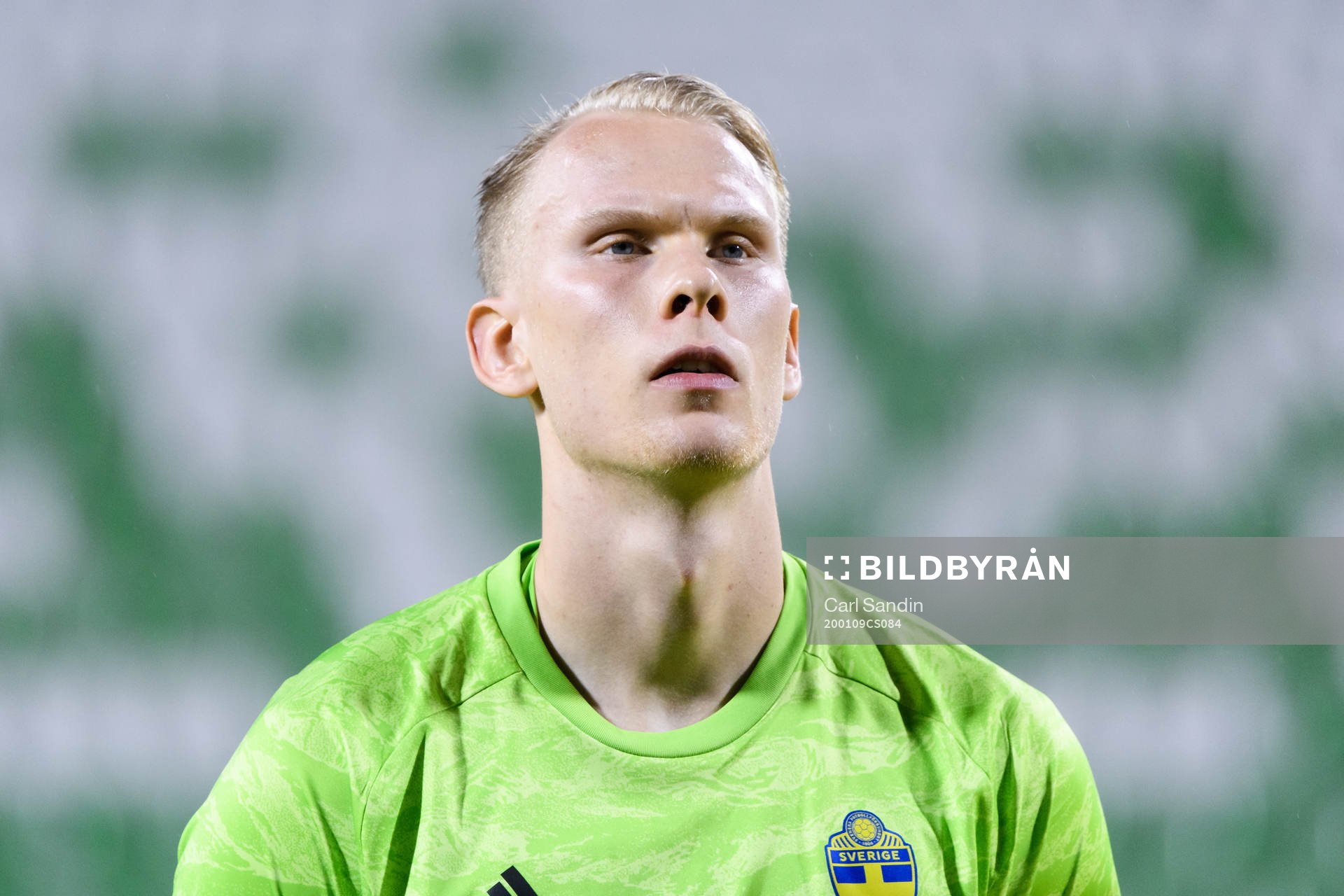 Goalkeeper Pontus Dahlberg of Sweden at lineup