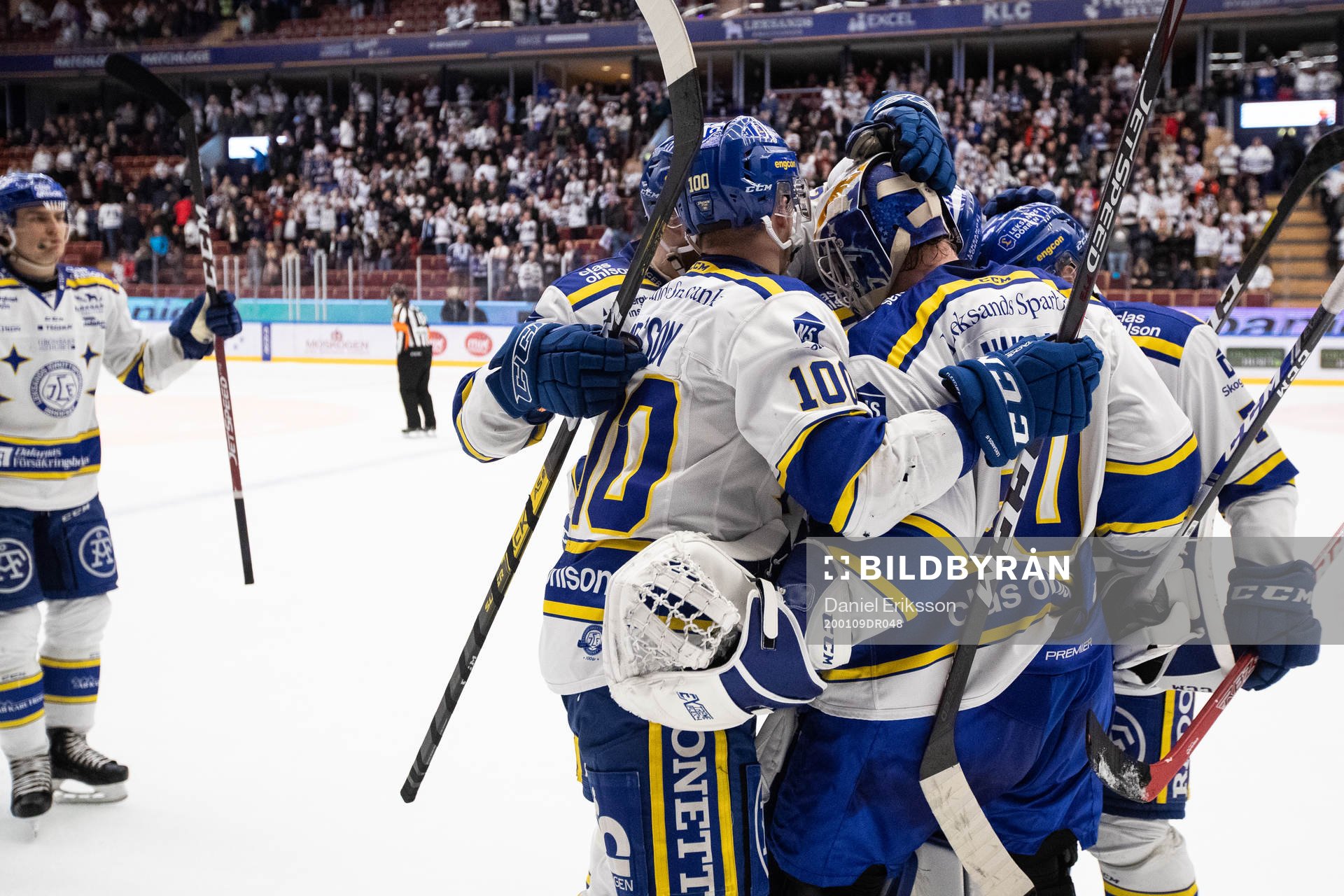 Leksands spelarna jublar