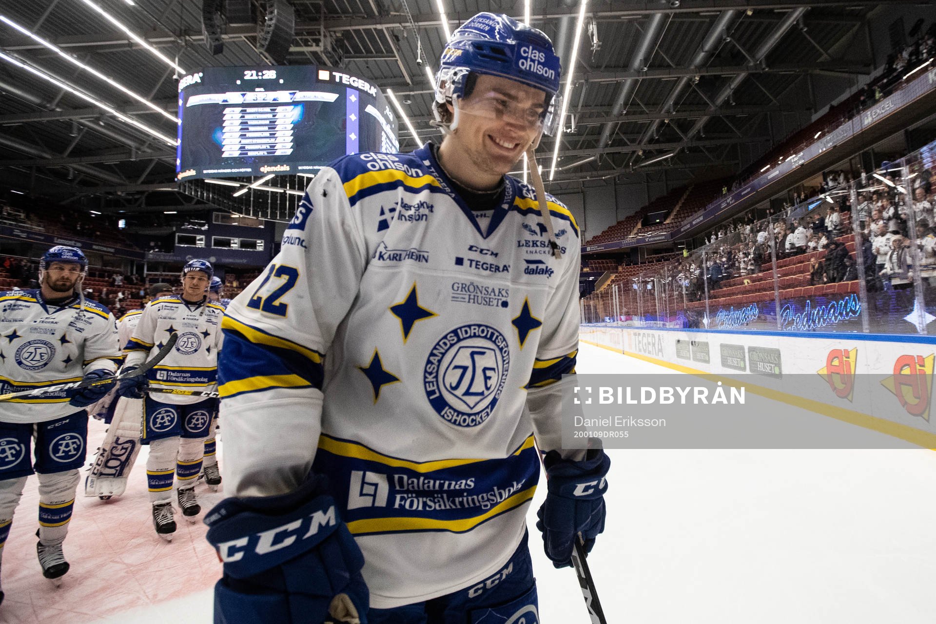 Leksands Sebastian Wännström jublar
